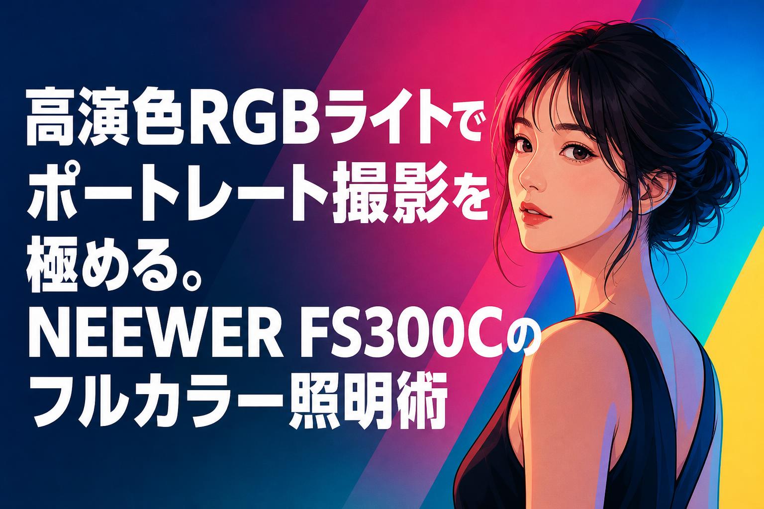 高演色RGBライトでポートレート撮影を極める。NEEWER FS300Cの