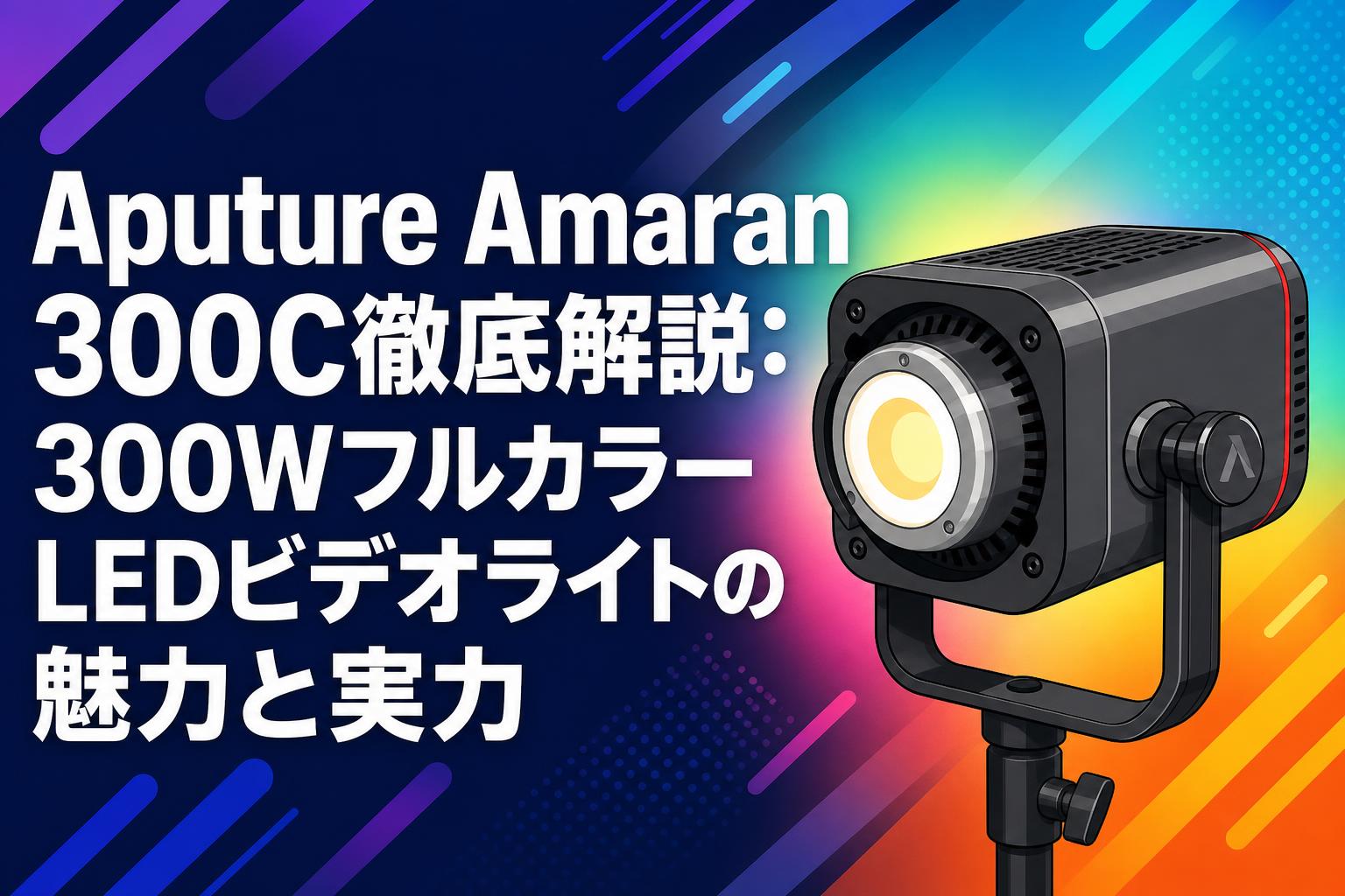 Aputure Amaran 300C フルカラー300W RGBビデオライト Aputure Amaran 300C徹底解説：300WフルカラーLEDビデオライトの魅力と