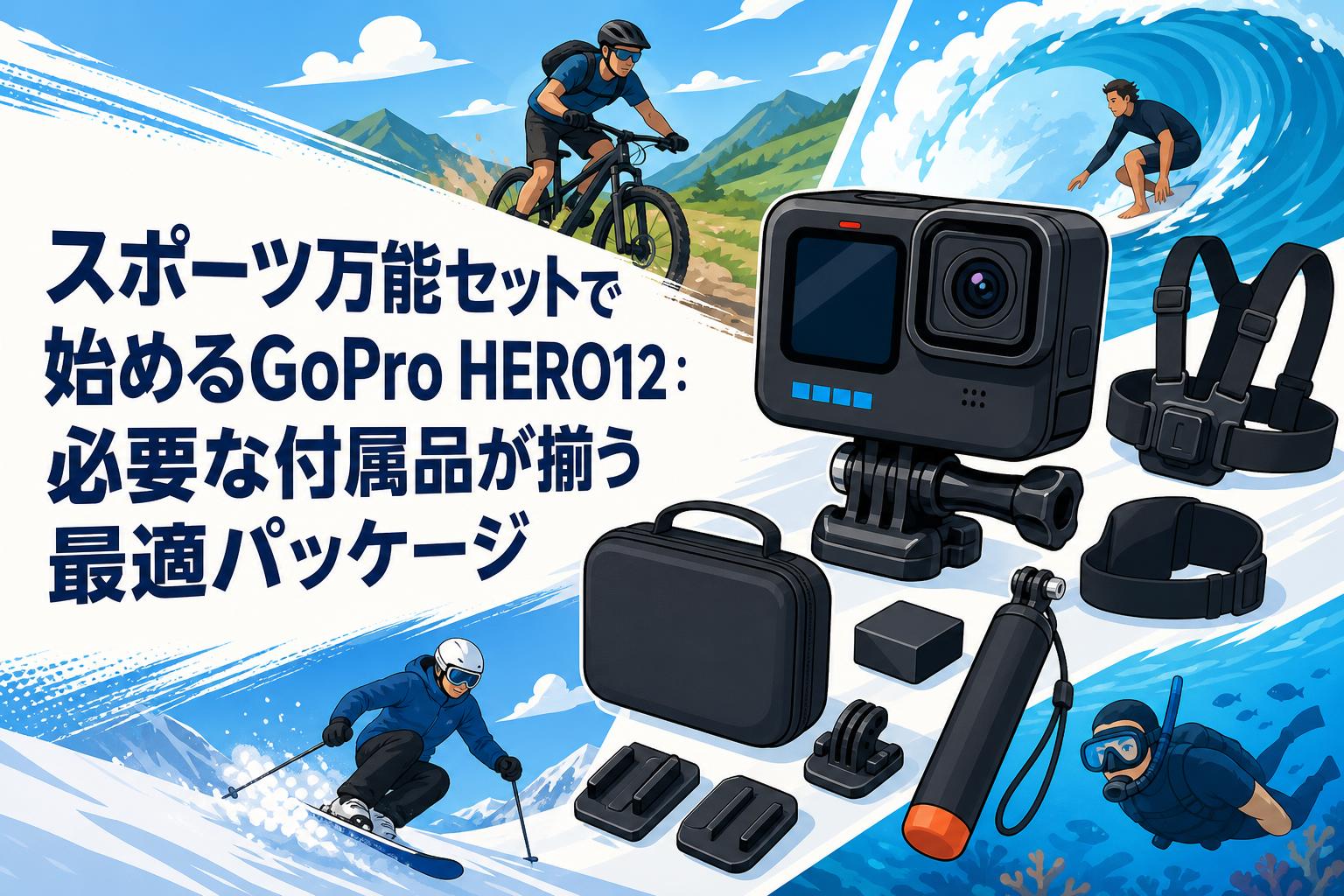 スポーツ万能セットで始めるGoPro HERO12：必要な付属品が揃う最適