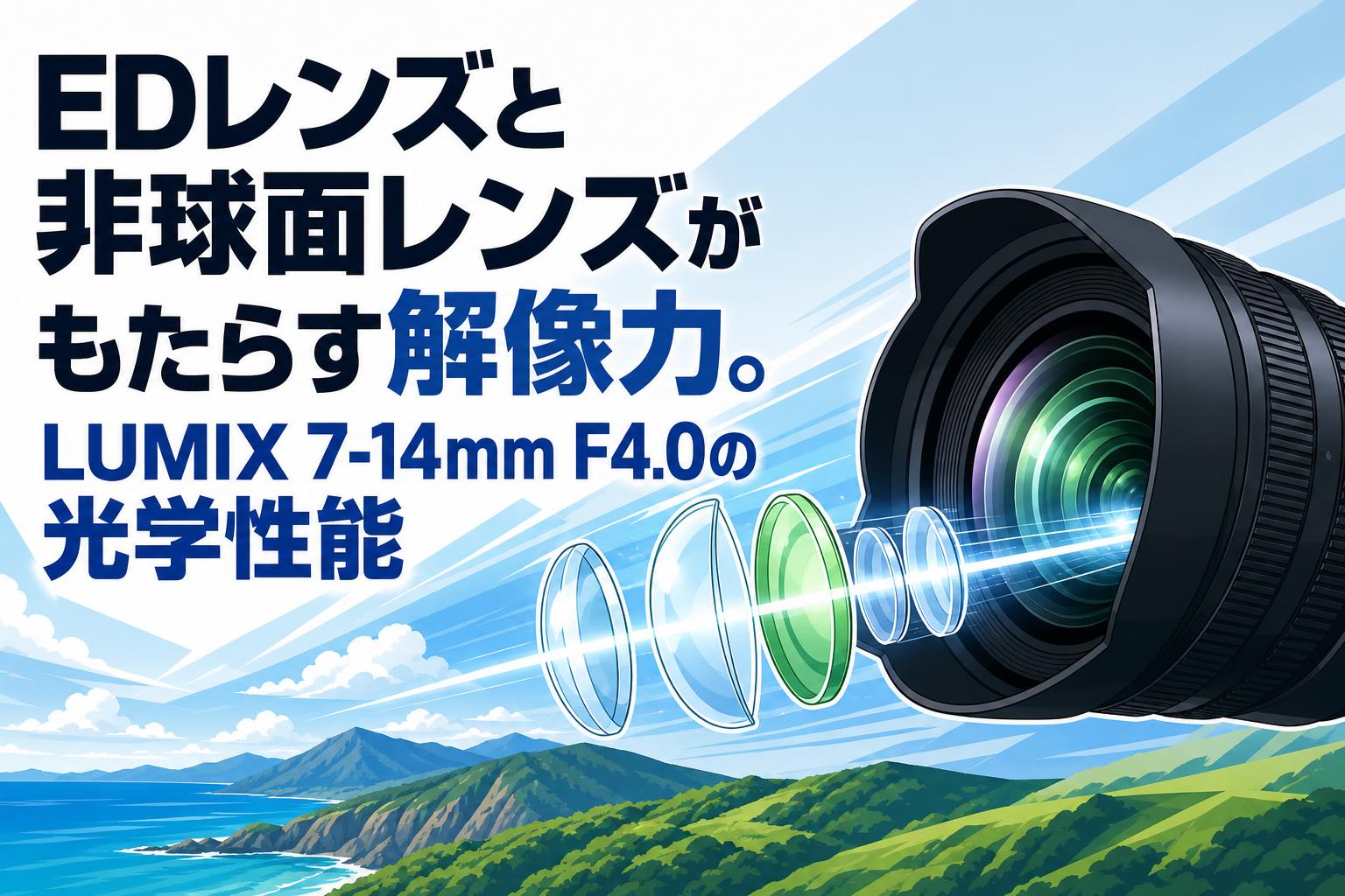 EDレンズと非球面レンズがもたらす解像力。LUMIX 7-14mm F4.0の光学
