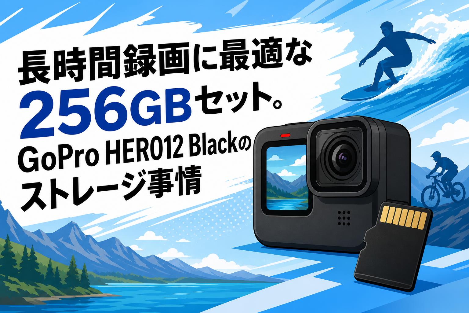 長時間録画に最適な256GBセット。GoPro HERO12 Blackのストレージ事情