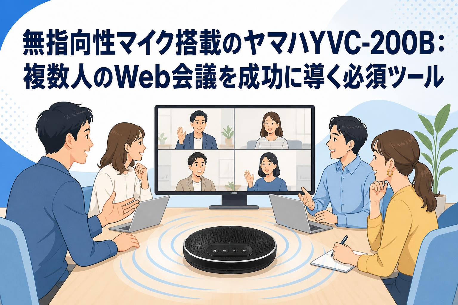 無指向性マイク搭載のヤマハYVC-200B：複数人のWeb会議を成功に導く
