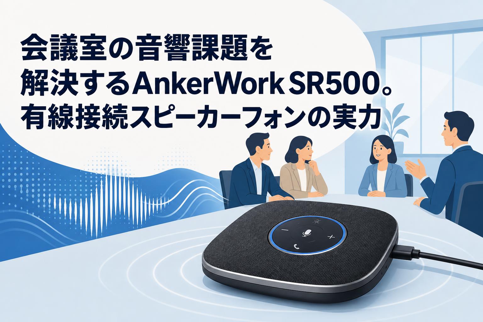 会議室の音響課題を解決するAnkerWork SR500。有線接続スピーカー