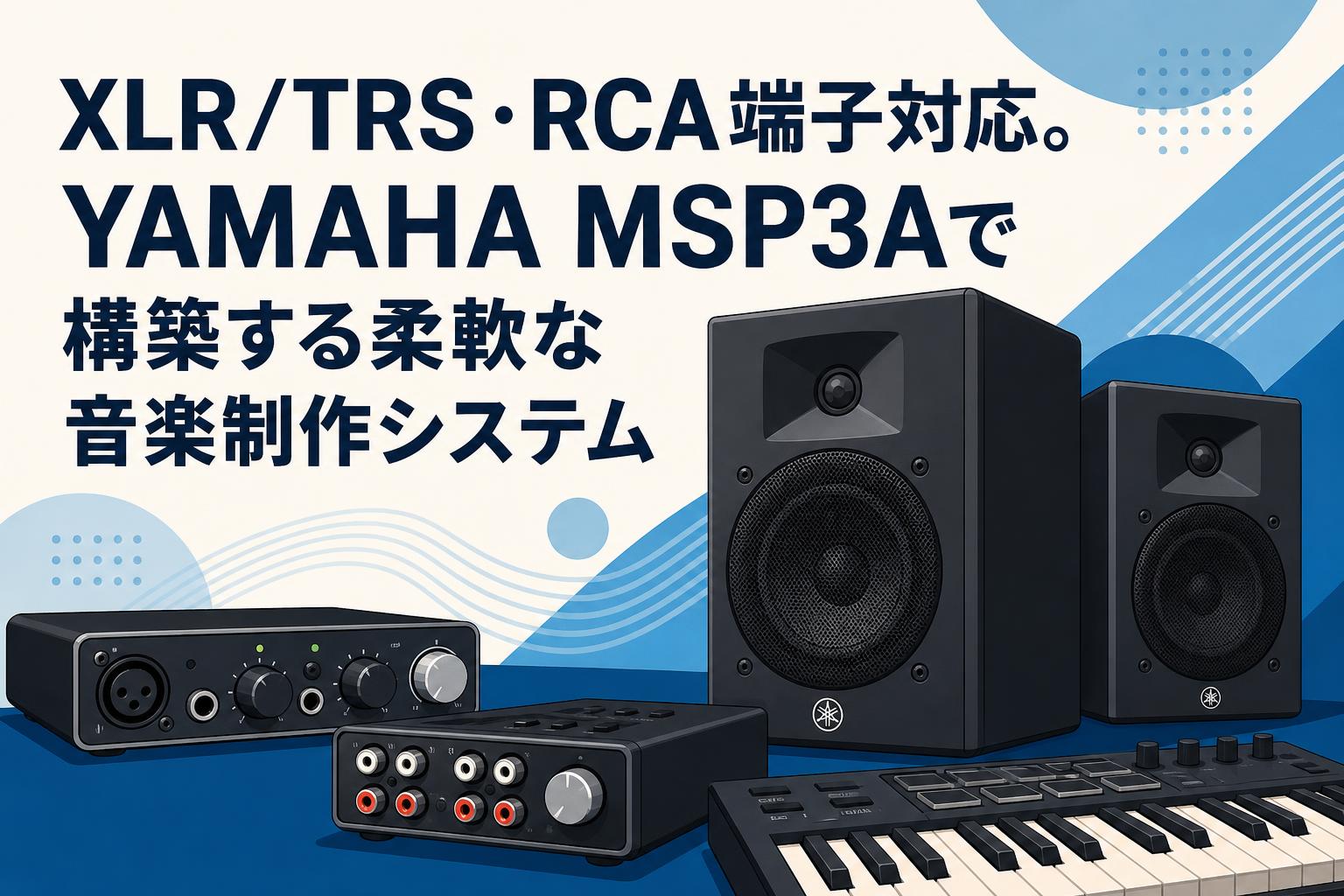 XLR/TRS・RCA端子対応。YAMAHA MSP3Aで構築する柔軟な音楽制作システム