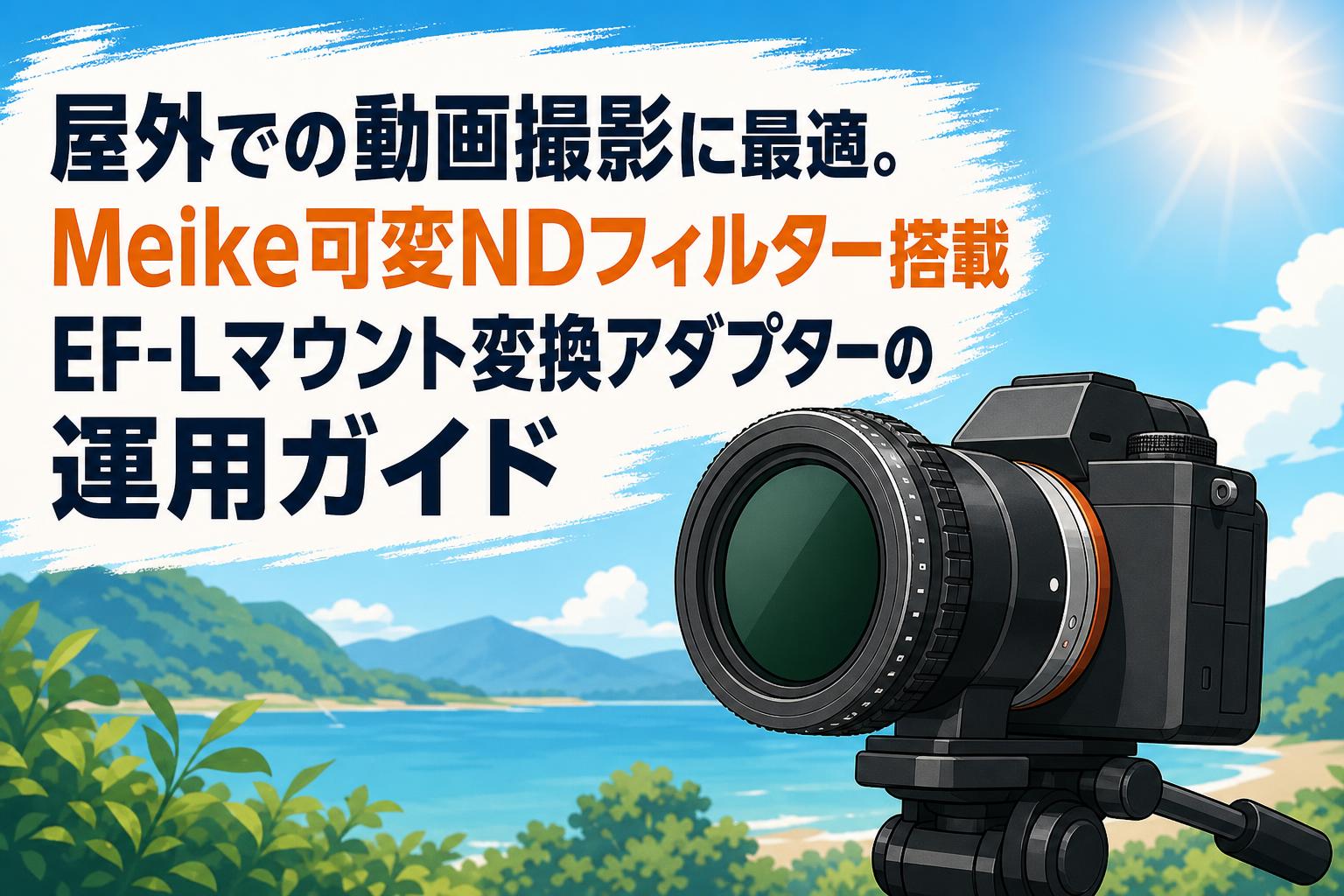 屋外での動画撮影に最適。Meike可変NDフィルター搭載EF-Lマウント変換