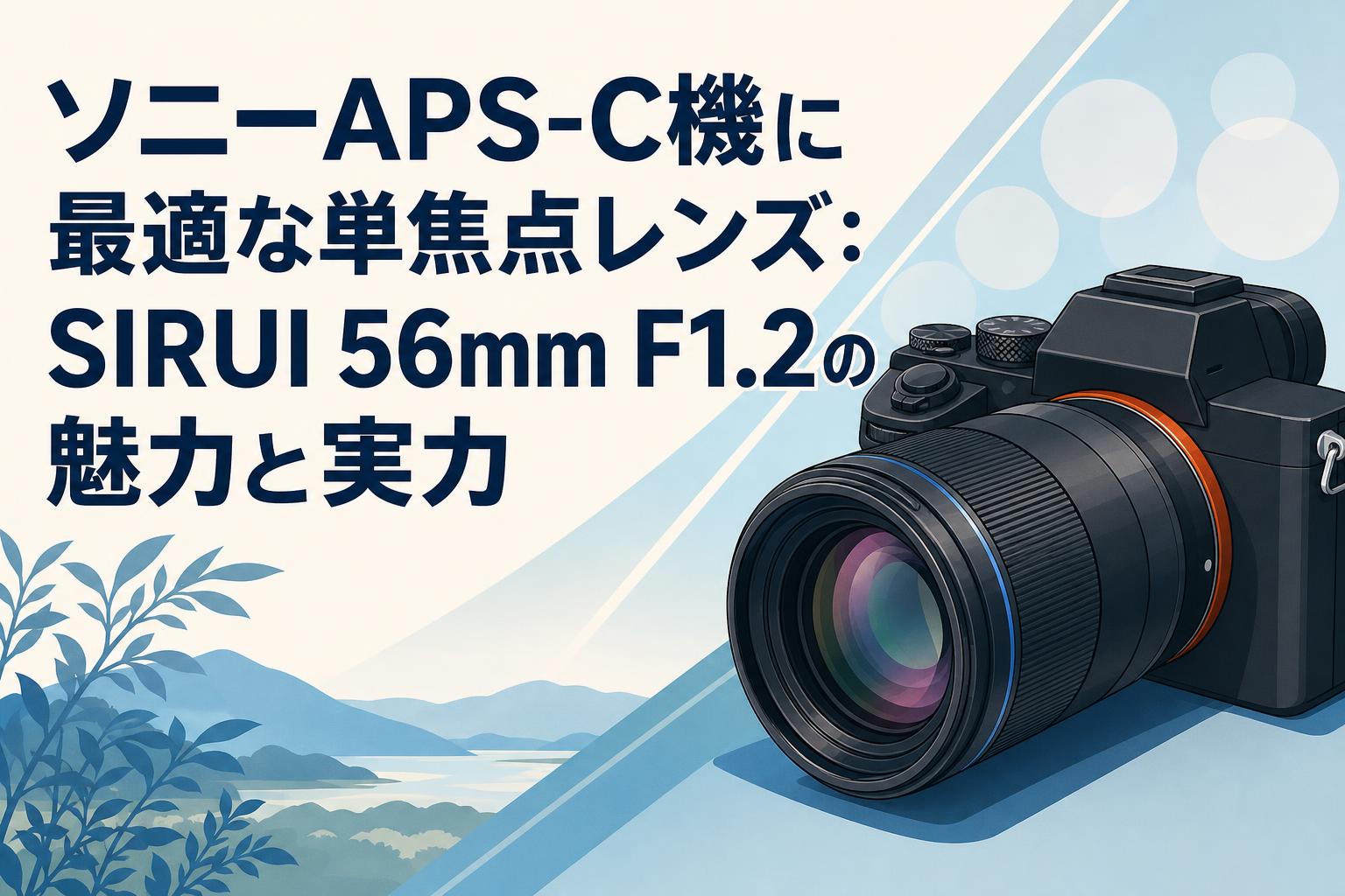 ソニーAPS-C機に最適な単焦点レンズ：SIRUI 56mm F1.2の魅力と実力