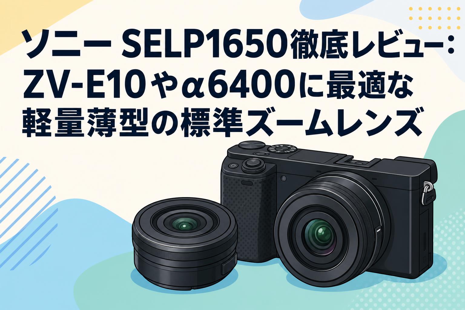 ソニー SELP1650徹底レビュー：ZV-E10やα6400に最適な軽量薄型の標準
