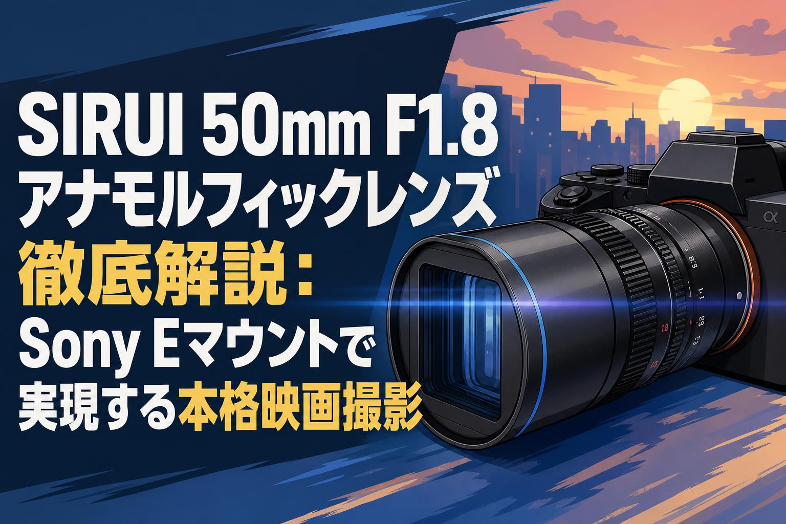 SIRUI 50mm F1.8 アナモルフィックレンズ徹底解説：Sony Eマウントで