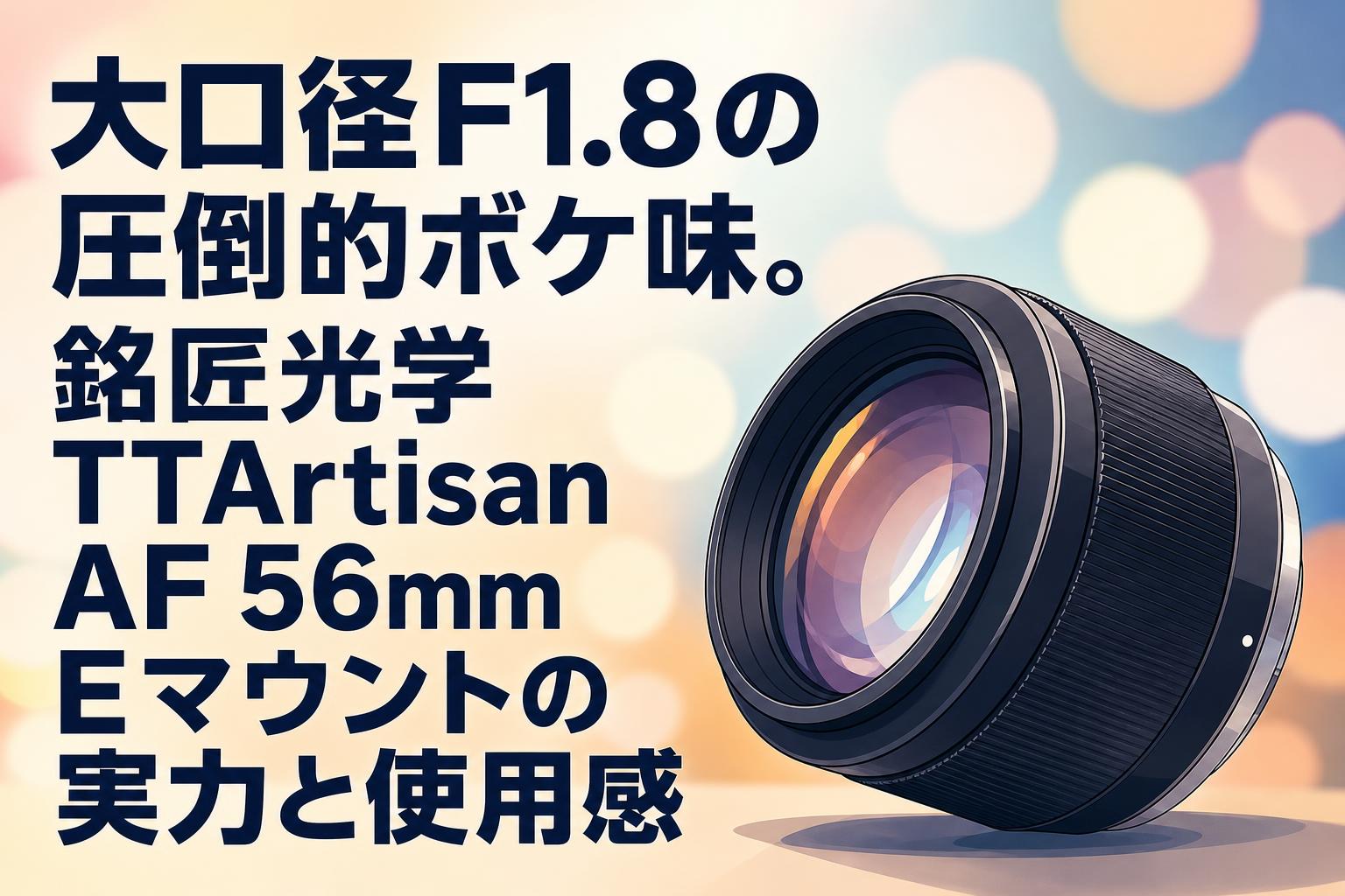 大口径F1.8の圧倒的ボケ味。銘匠光学 TTArtisan AF 56mm Eマウントの