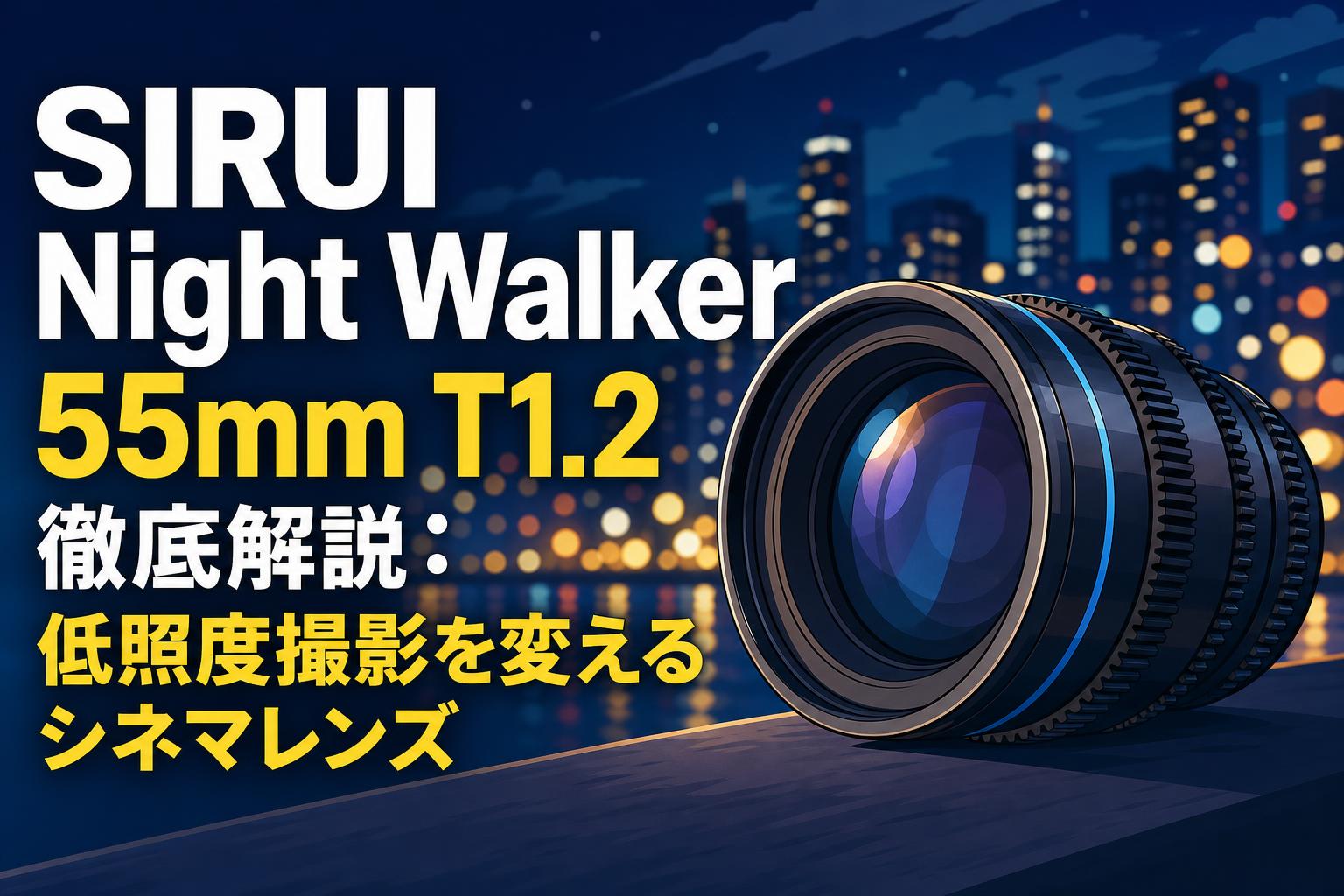 SIRUI Night Walker 55mm T1.2 Eマウント SIRUI Night Walker 55mm T1.2徹底解説：低照度撮影を変えるシネマ