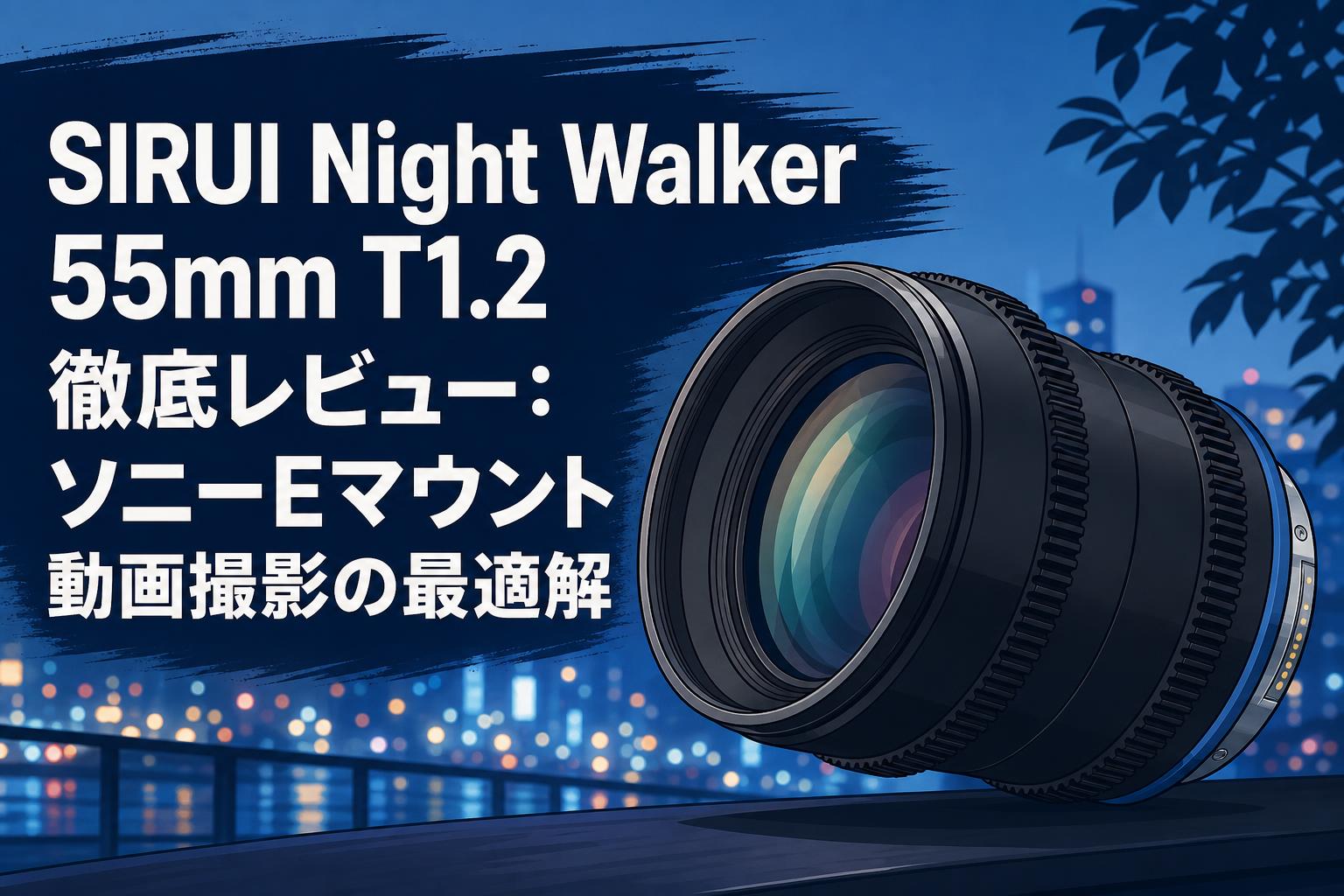 SIRUI Night Walker 55mm fujifilm用シネマレンズ SIRUI Night Walker 55mm T1.2 徹底レビュー：ソニーEマウント動画撮影