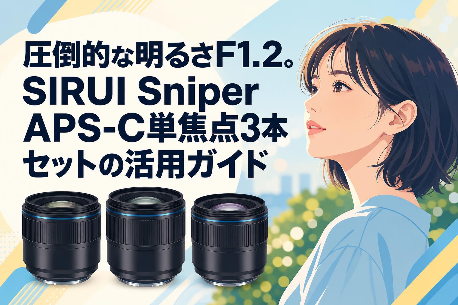 圧倒的な明るさF1.2。SIRUI Sniper APS-C単焦点3本セットの活用ガイド