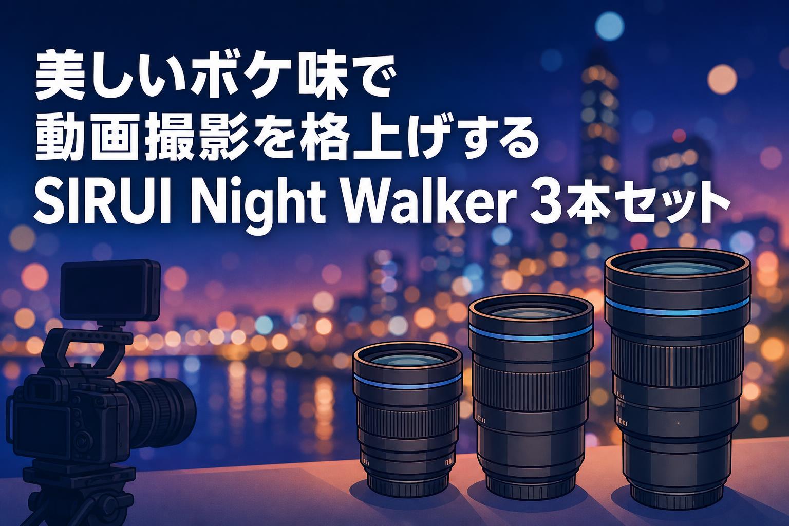 SIRUI Night Walker RF マウント 3本セット 美しいボケ味で動画撮影を格上げするSIRUI Night Walker 3本セット