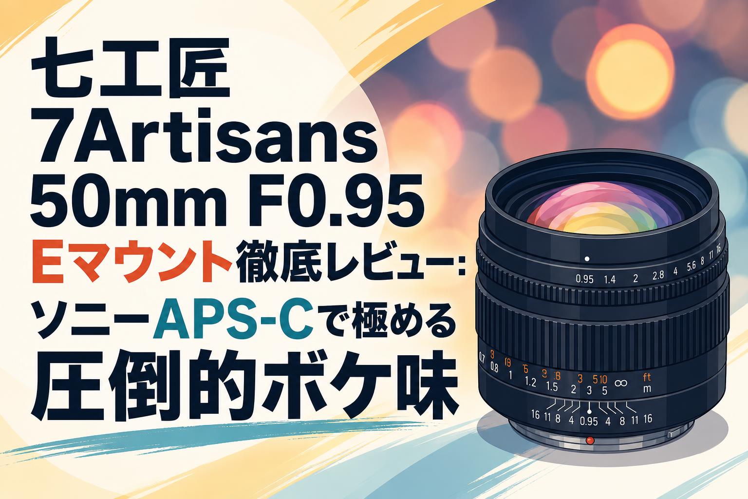 七工匠 7Artisans 50mm F0.95 Eマウント徹底レビュー：ソニーAPS-Cで