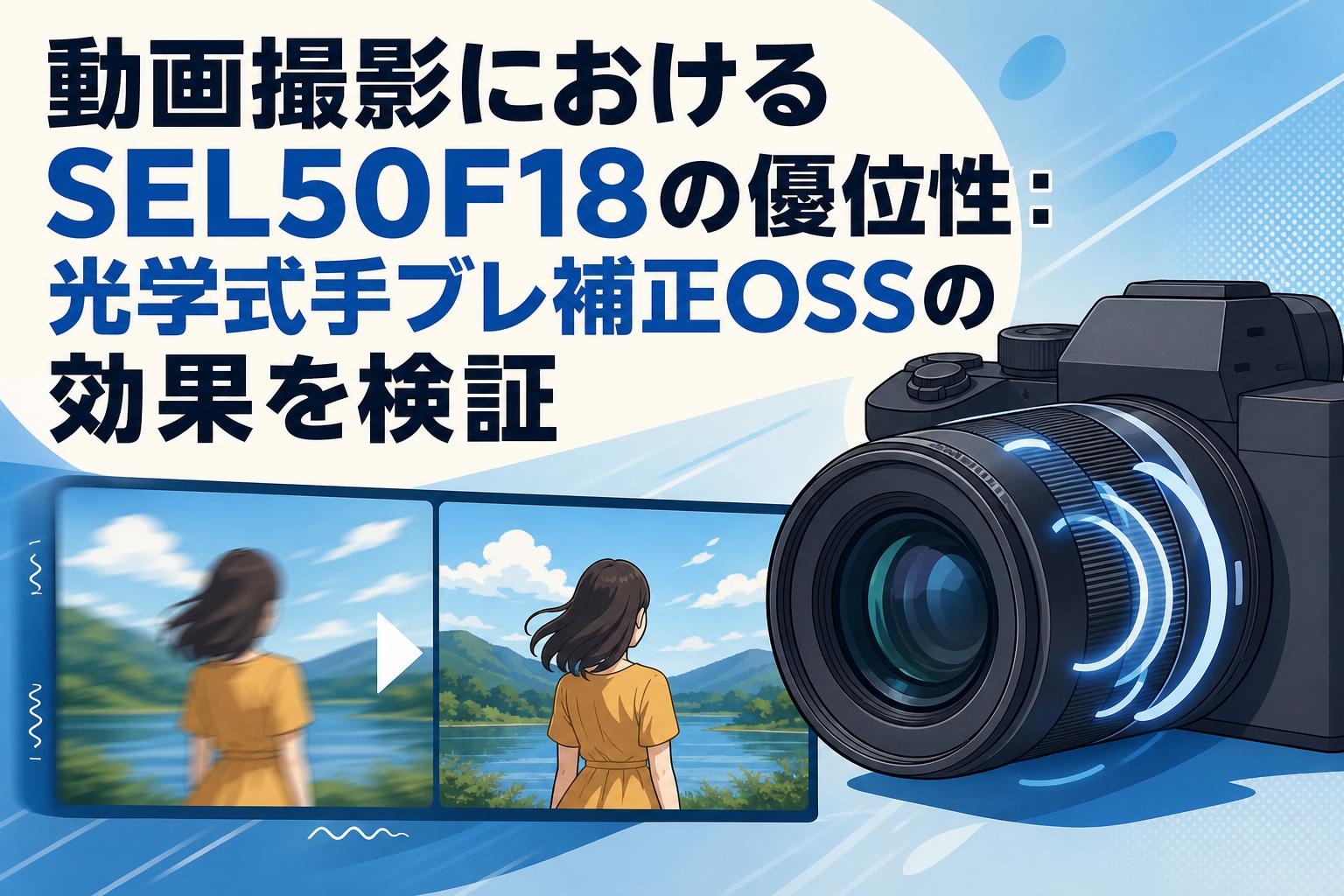 動画撮影におけるSEL50F18の優位性：光学式手ブレ補正OSSの効果を検証