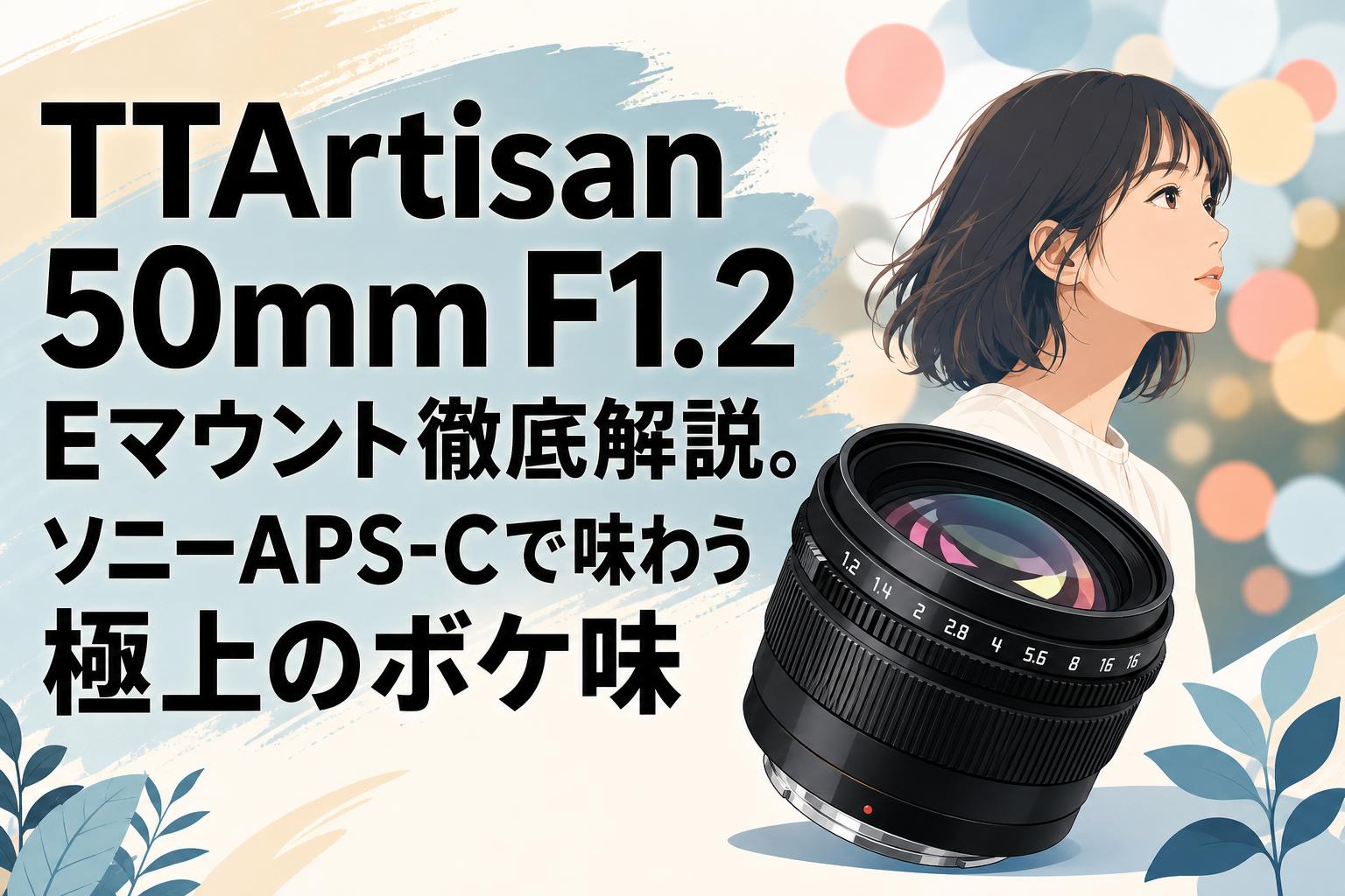 TTArtisan 50mm F1.2 Eマウント徹底解説。ソニーAPS-Cで味わう極上の