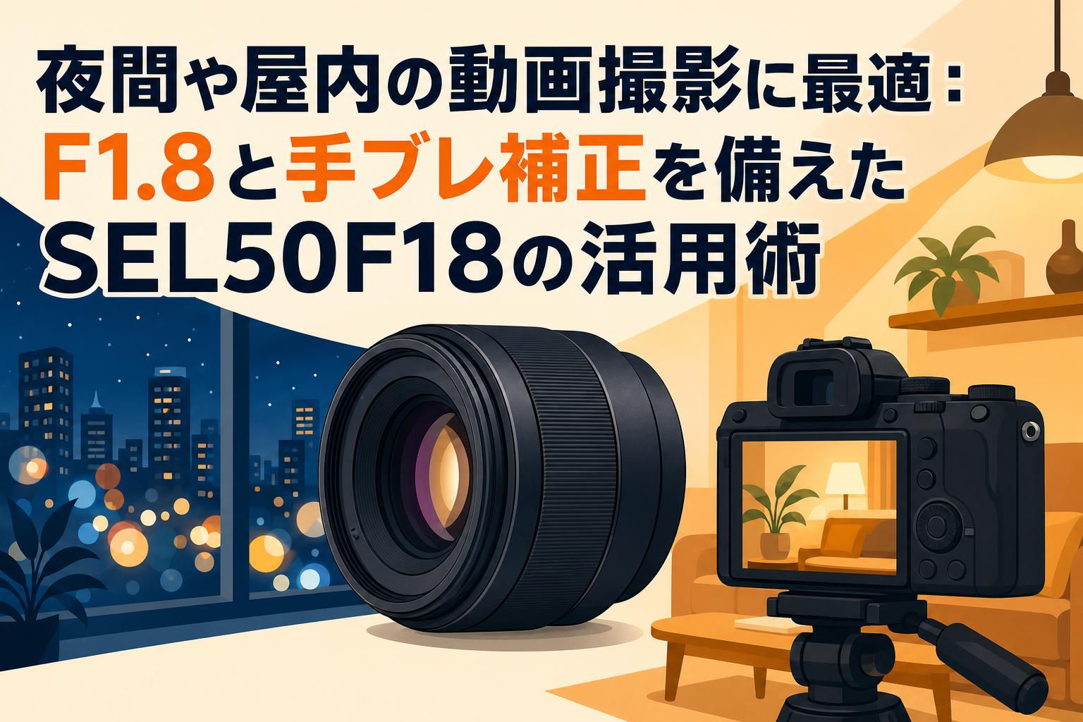 夜間や屋内の動画撮影に最適：F1.8と手ブレ補正を備えたSEL50F18の活用