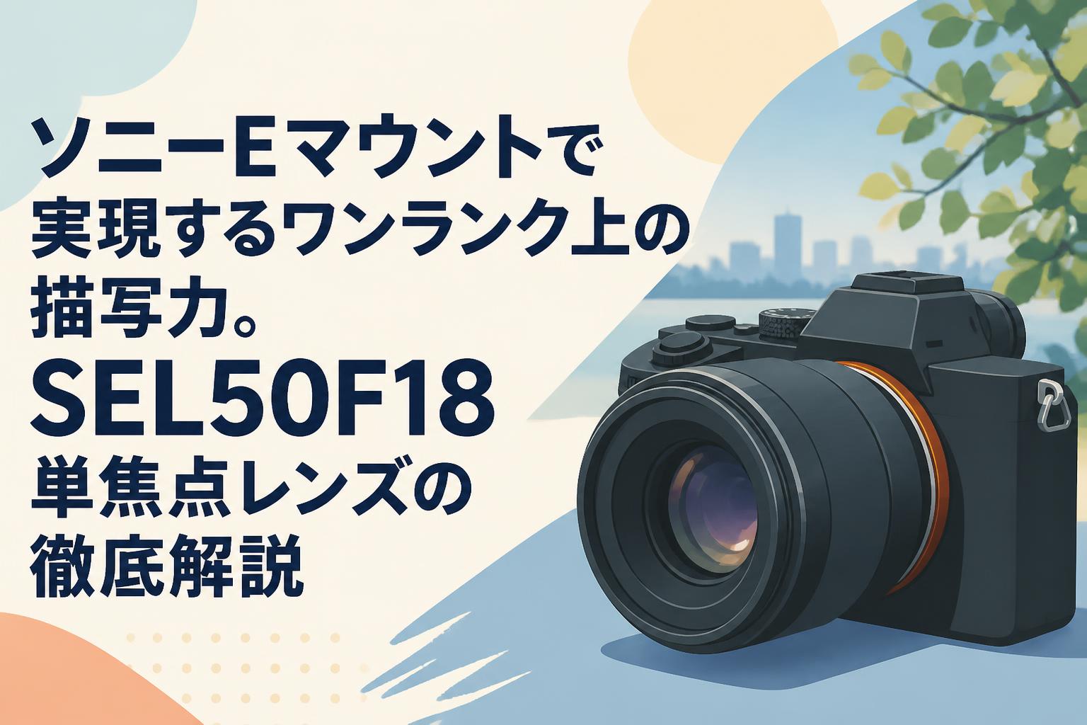 ソニーEマウントで実現するワンランク上の描写力。SEL50F18単焦点
