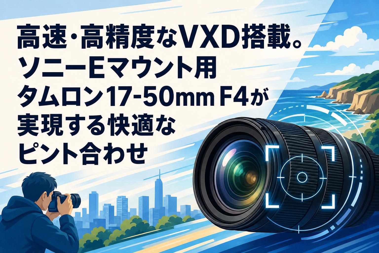 高速・高精度なVXD搭載。ソニーEマウント用タムロン17-50mm F4が実現