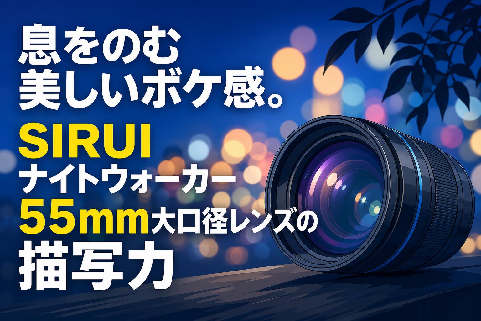 息をのむ美しいボケ感。SIRUIナイトウォーカー55mm大口径レンズの描写