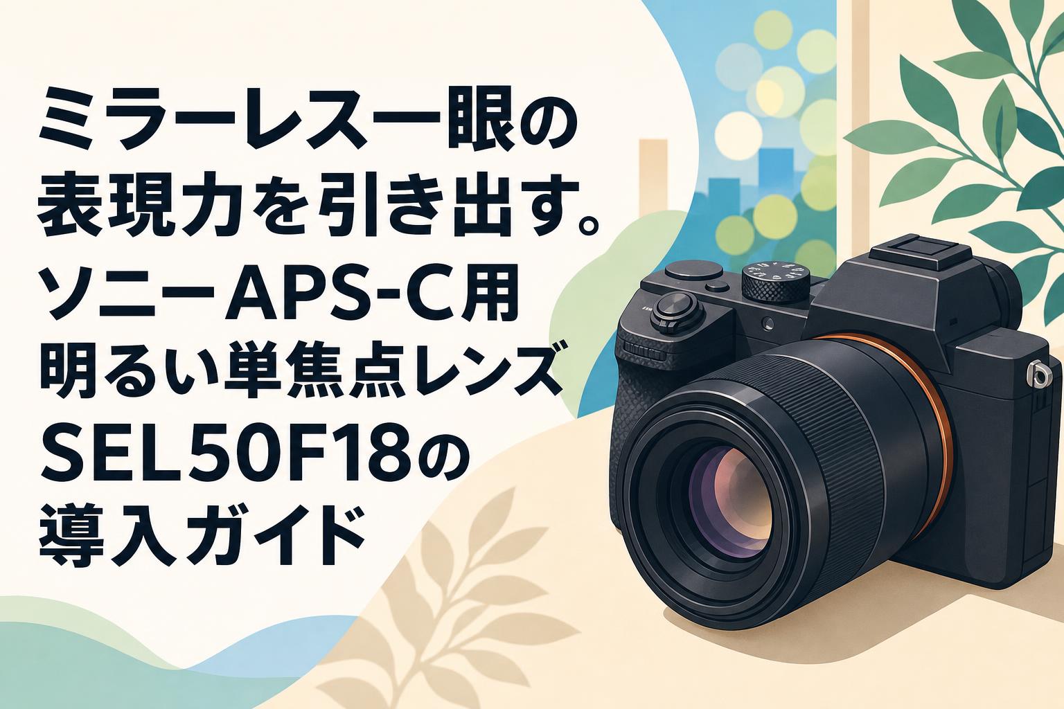 ミラーレス一眼の表現力を引き出す。ソニーAPS-C用明るい単焦点レンズ