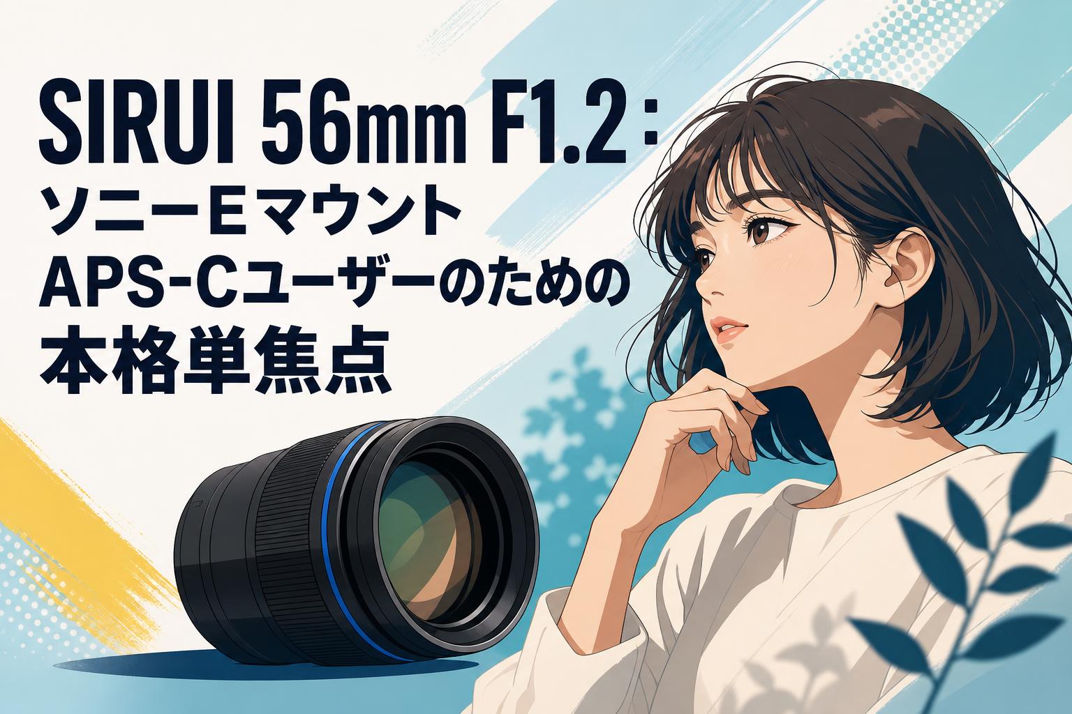 SIRUI 56mm F1.2：ソニーEマウントAPS-Cユーザーのための本格単焦点