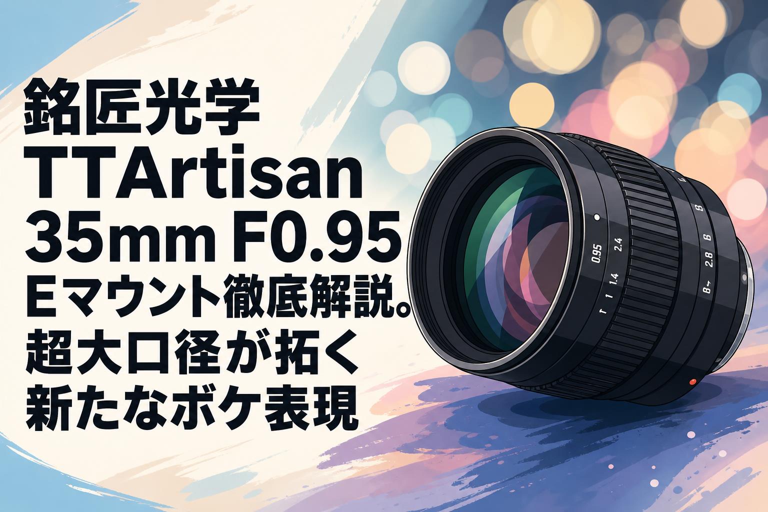 銘匠光学 TTArtisan 35mm F0.95 Eマウント徹底解説。超大口径が拓く