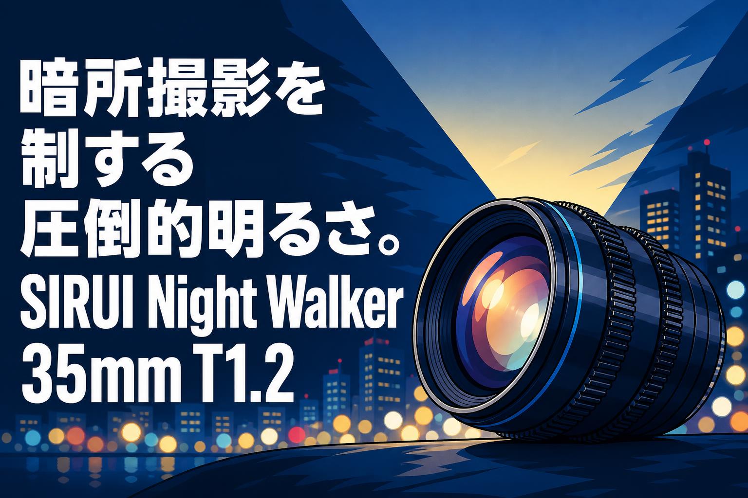 暗所撮影を制する圧倒的明るさ。SIRUI Night Walker 35mm T1.2 | PANDA