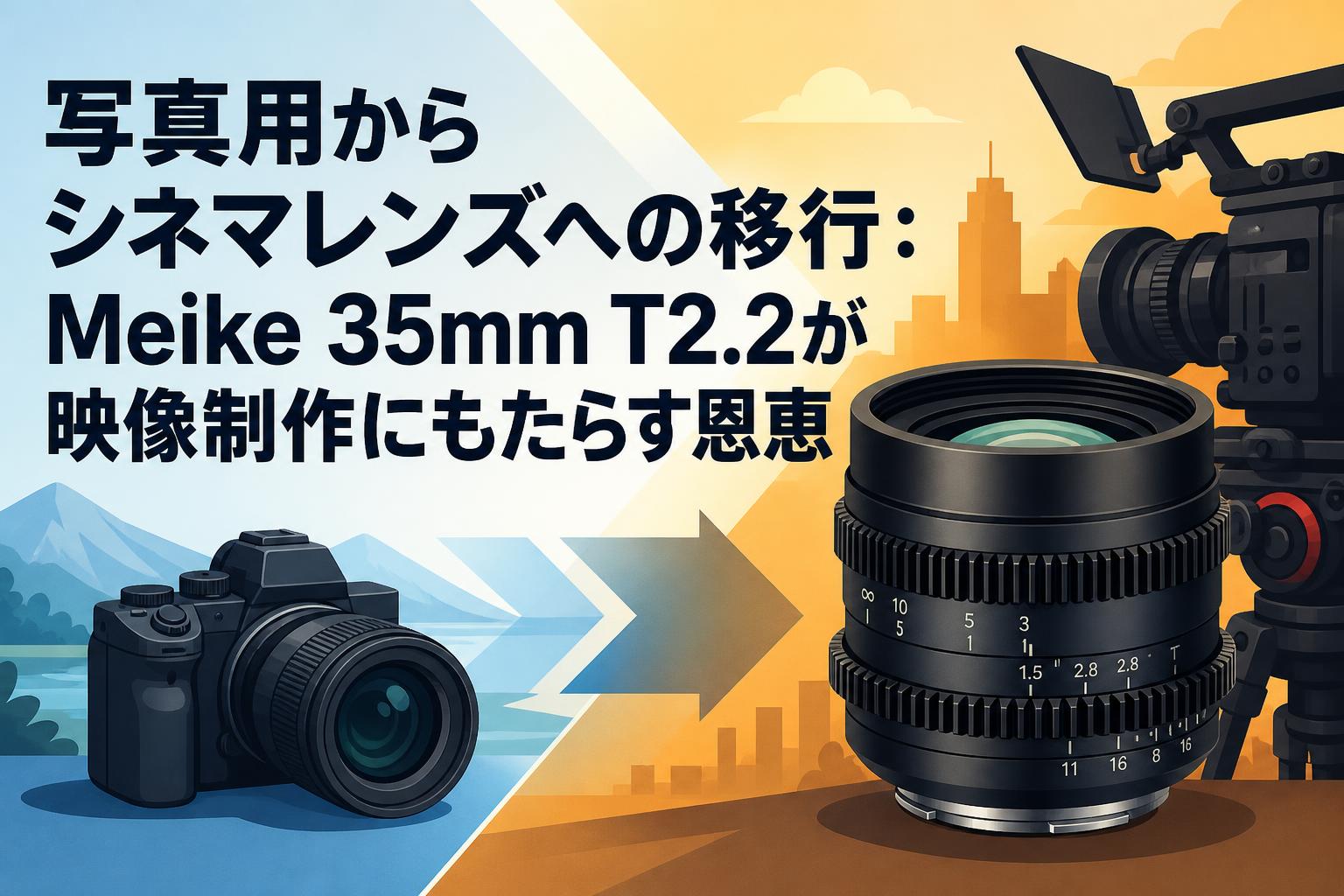 写真用からシネマレンズへの移行：Meike 35mm T2.2が映像制作に