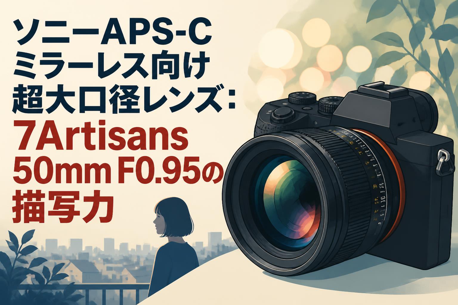 【極美品】7Artisans 50mm F0.95 ソニーEマウント APS-C ソニーAPS-Cミラーレス向け超大口径レンズ：7Artisans 50mm F0.95の