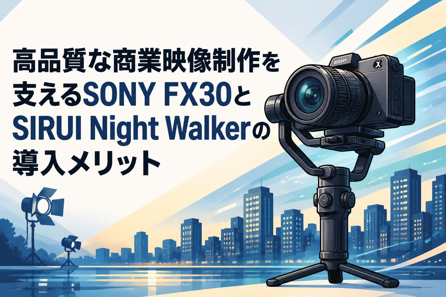 高品質な商業映像制作を支えるSONY FX30とSIRUI Night Walkerの導入