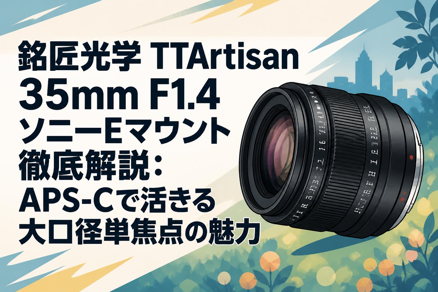 銘匠光学 TTArtisan 35mm F1.4 ソニーEマウント徹底解説：APS-Cで