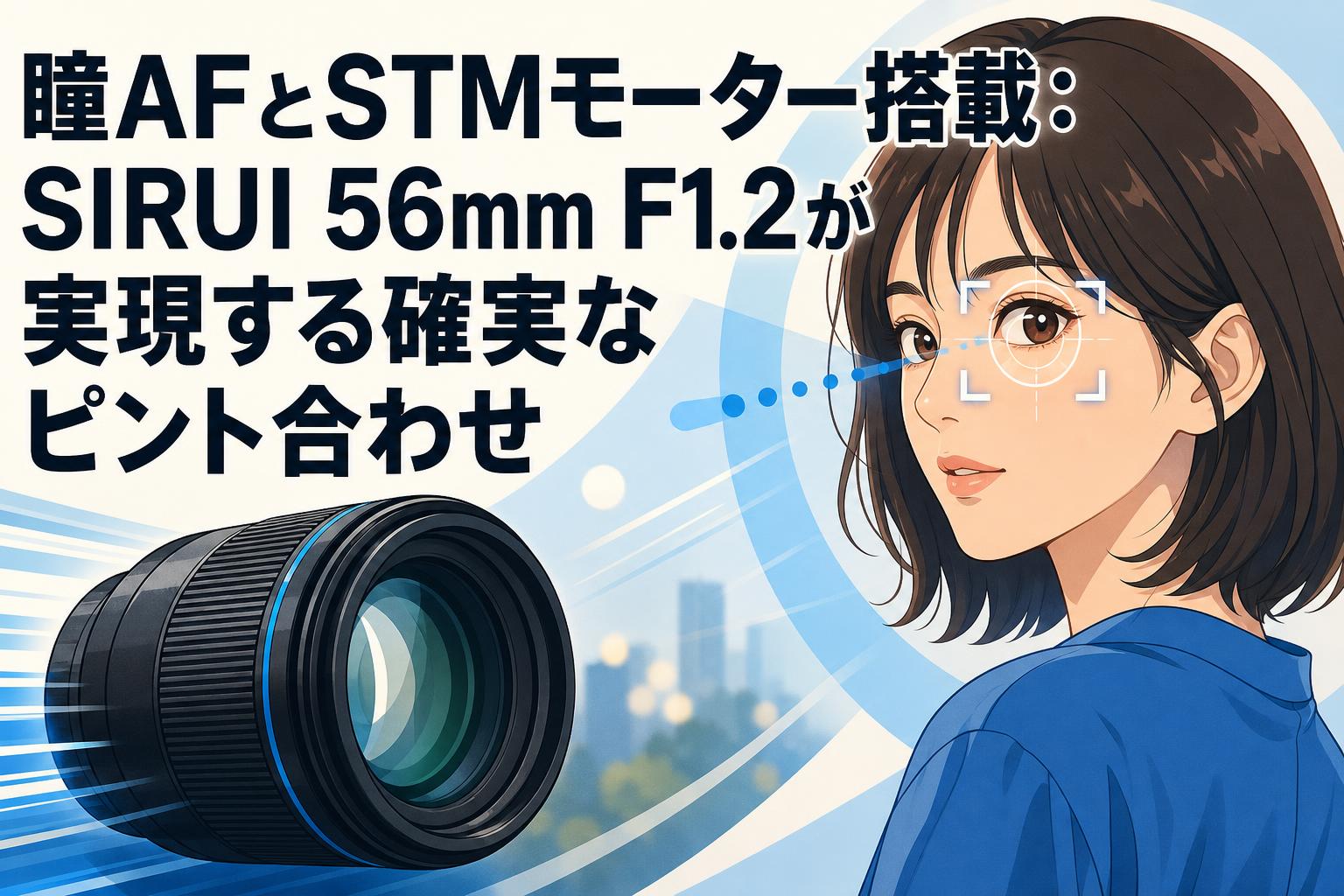 瞳AFとSTMモーター搭載：SIRUI 56mm F1.2が実現する確実なピント合わせ