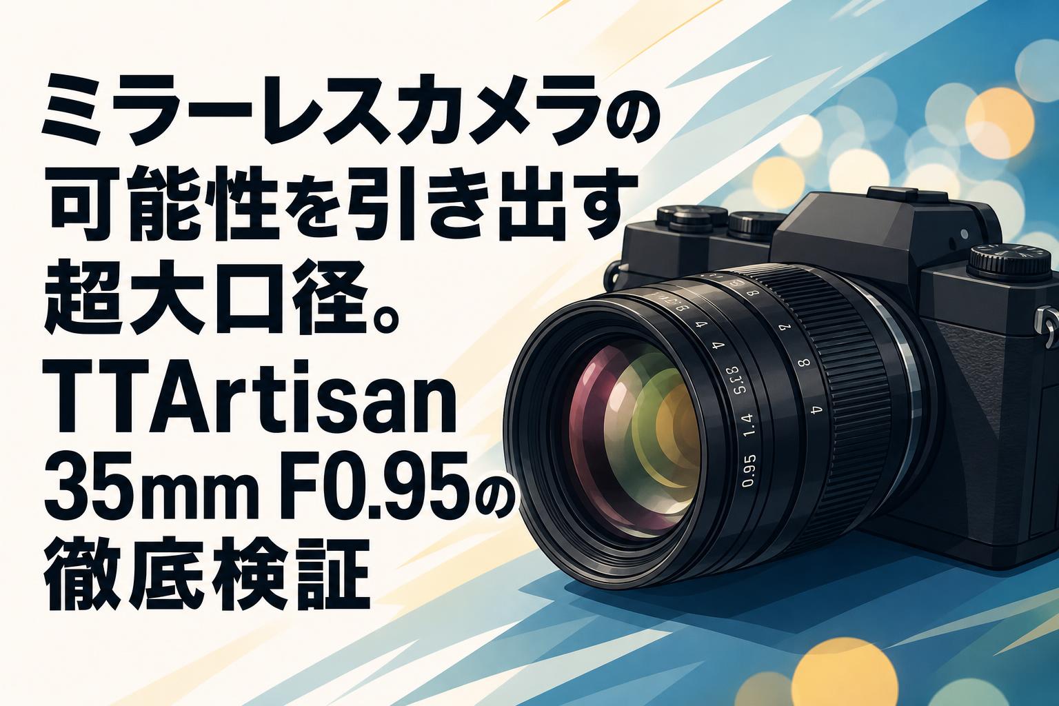 ミラーレスカメラの可能性を引き出す超大口径。TTArtisan 35mm F0.95の