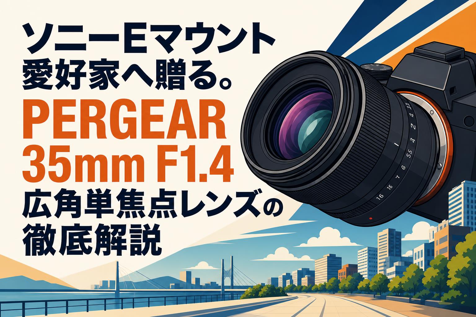 ソニーEマウント愛好家へ贈る。PERGEAR 35mm F1.4 広角単焦点レンズの