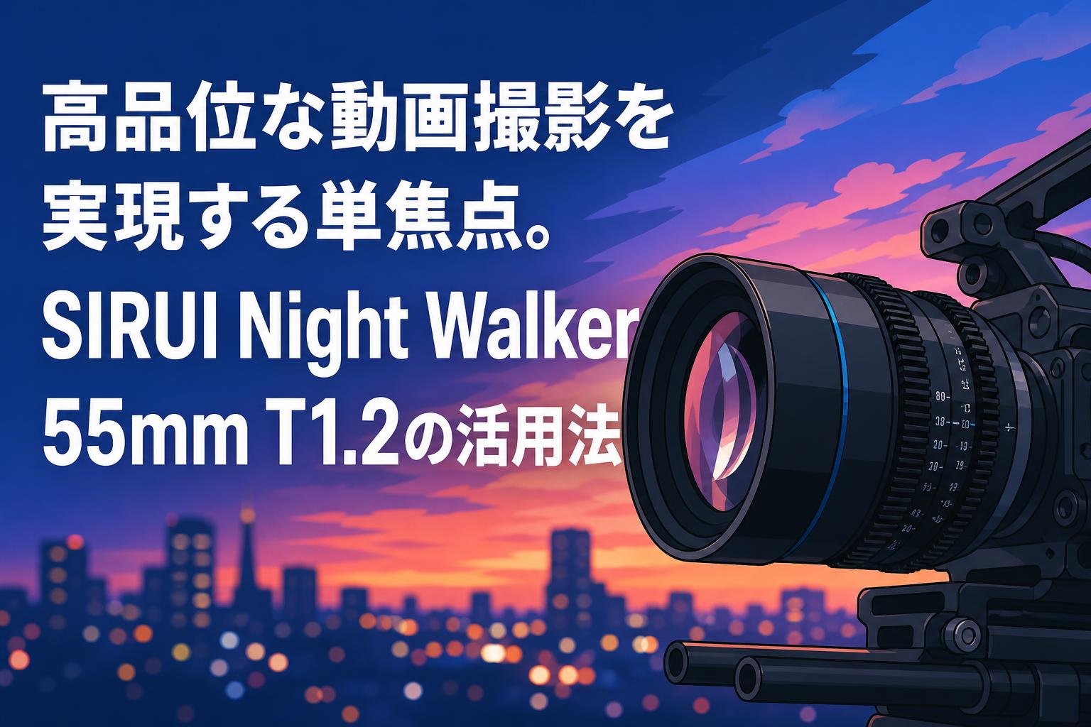 高品位な動画撮影を実現する単焦点。SIRUI Night Walker 55mm T1.2の