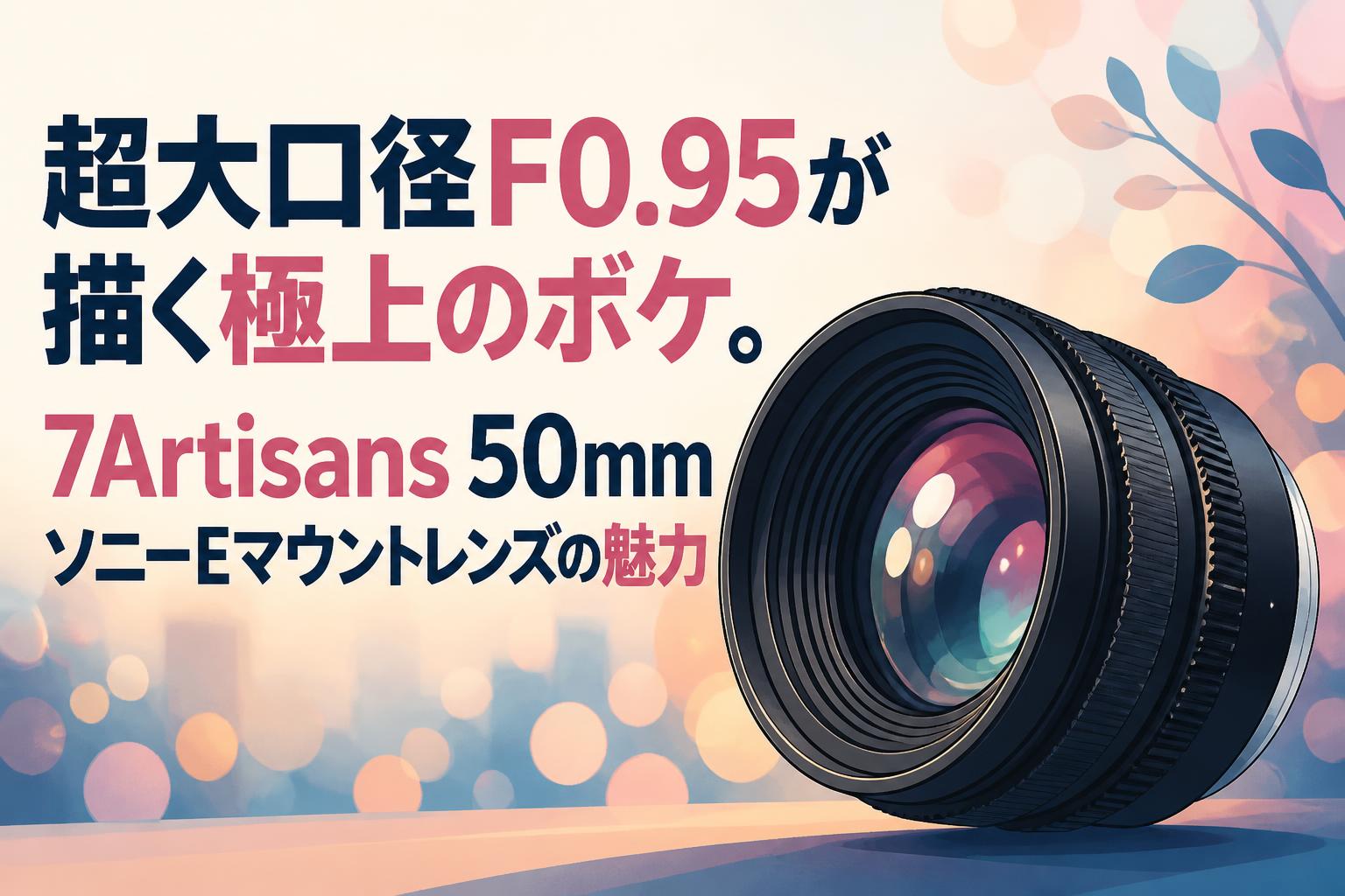 超大口径F0.95が描く極上のボケ。7Artisans 50mm ソニーEマウント