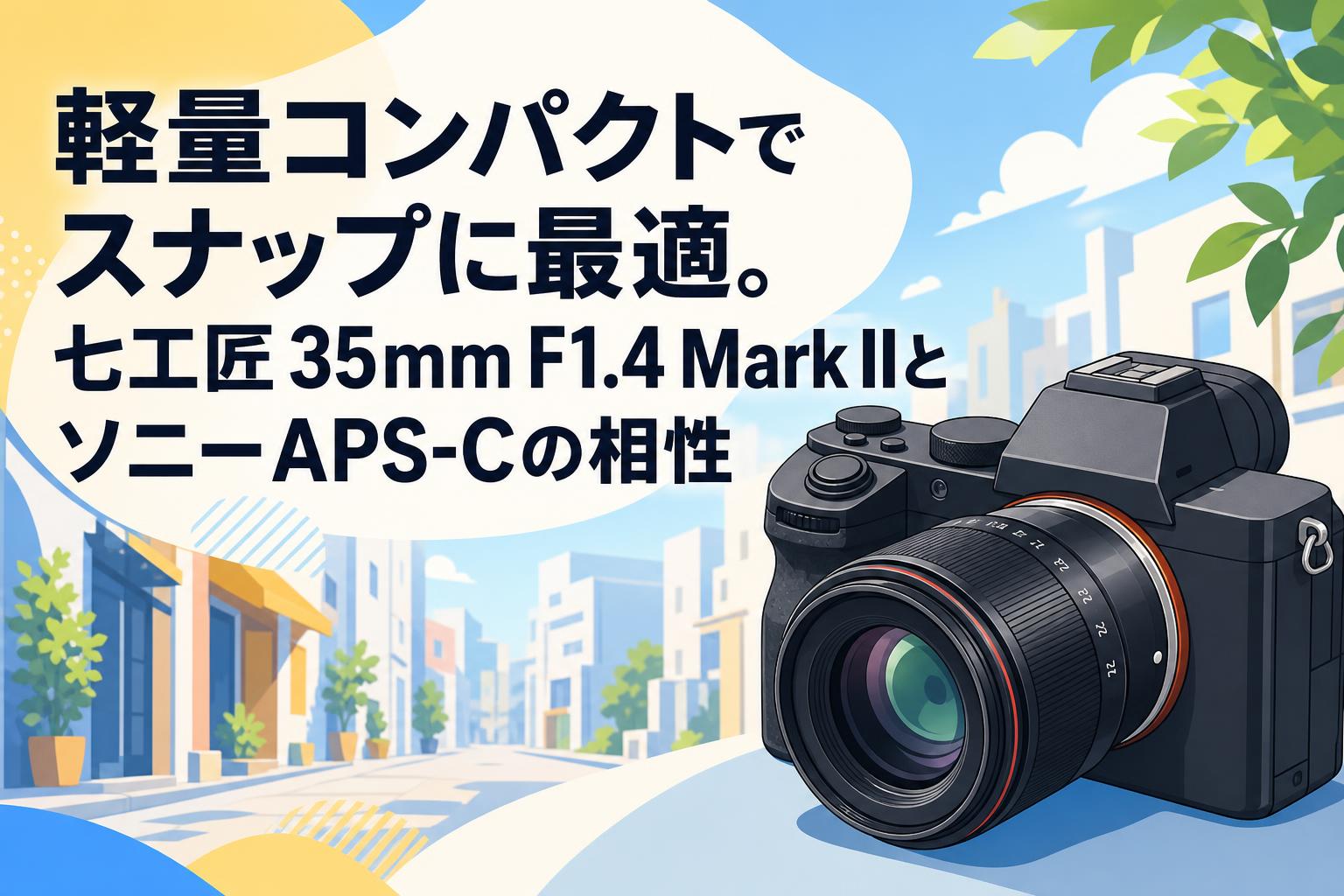 軽量コンパクトでスナップに最適。七工匠 35mm F1.4 Mark IIとソニー