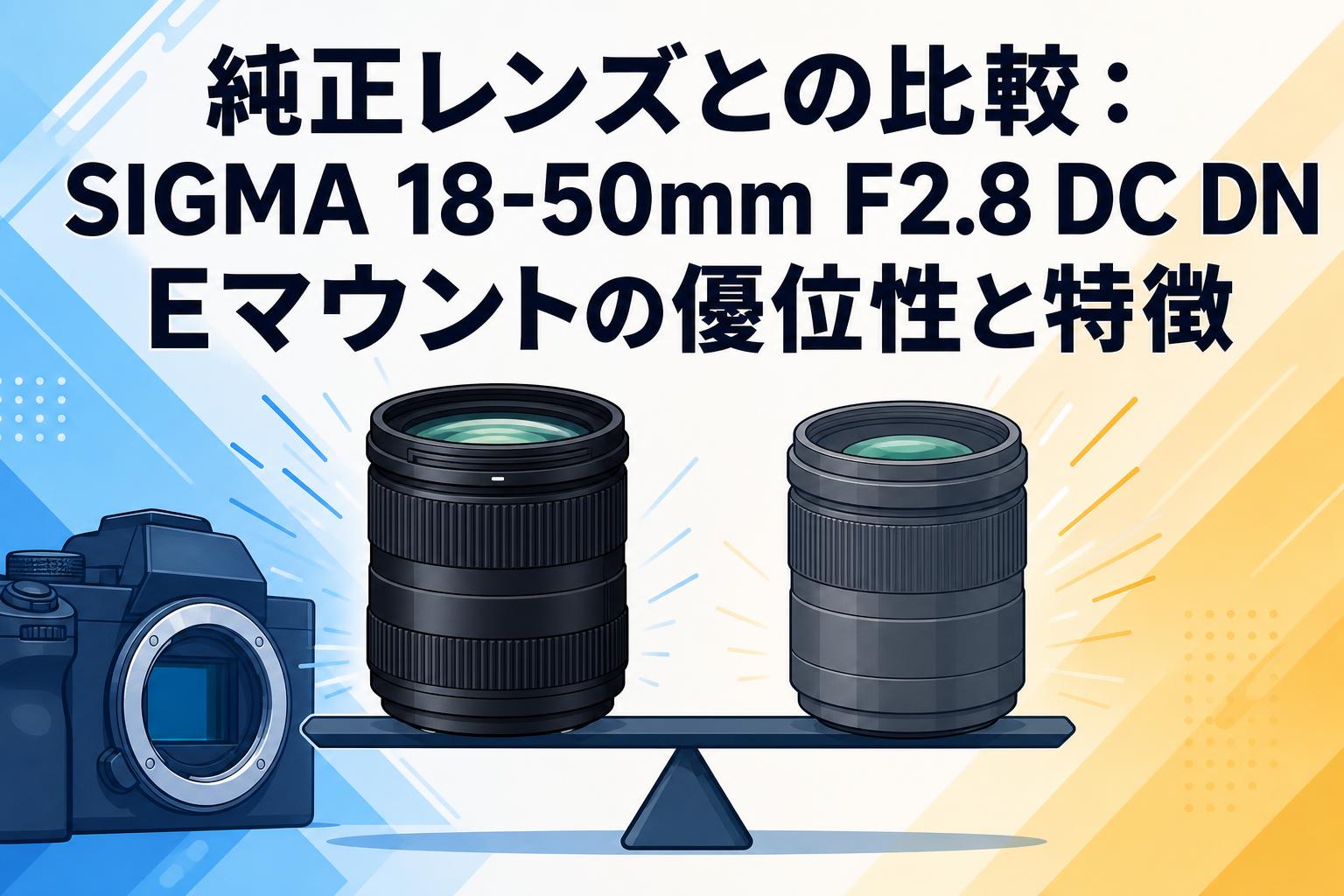純正レンズとの比較：SIGMA 18-50mm F2.8 DC DN Eマウントの優位性と