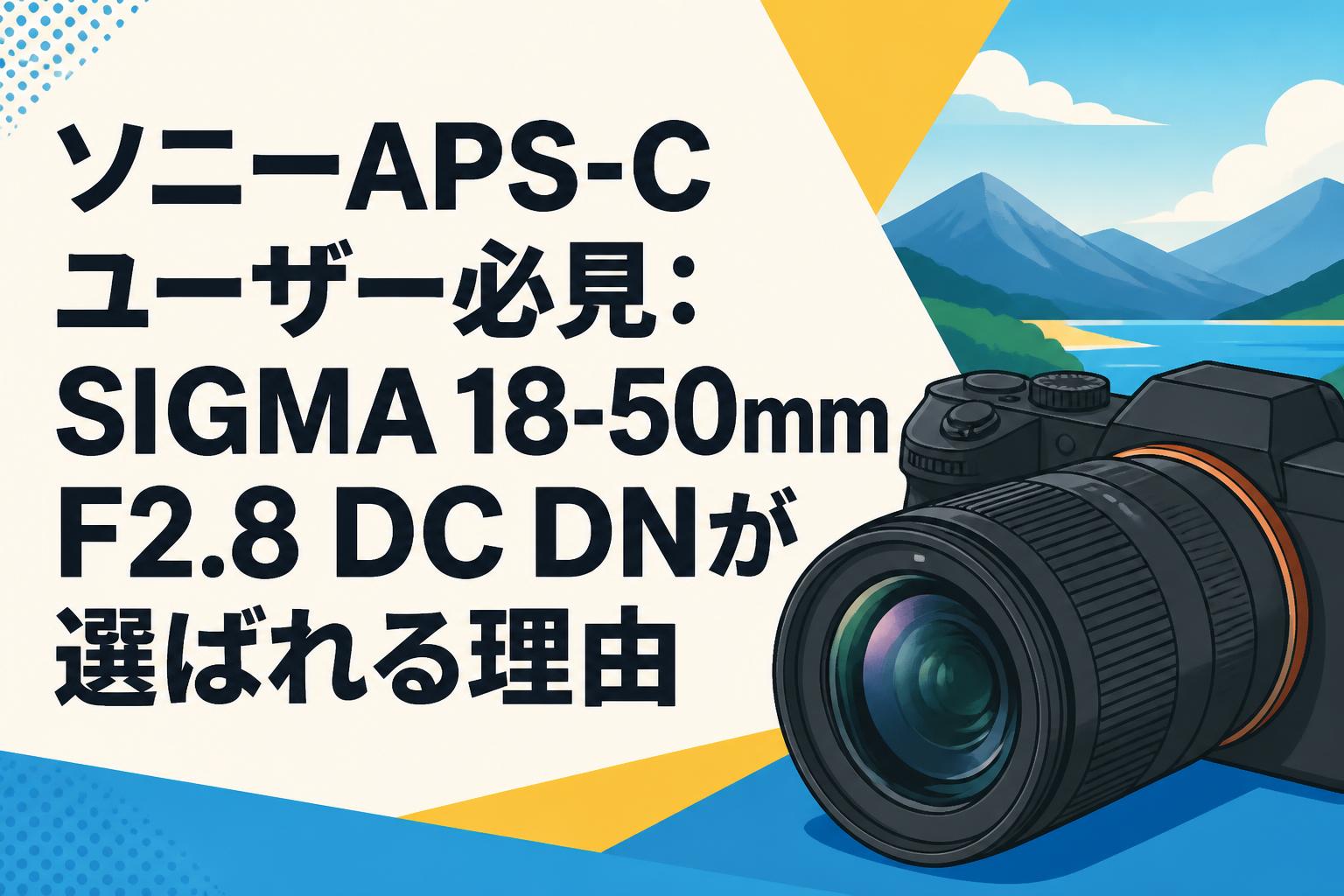 ソニーAPS-Cユーザー必見：SIGMA 18-50mm F2.8 DC DNが選ばれる理由