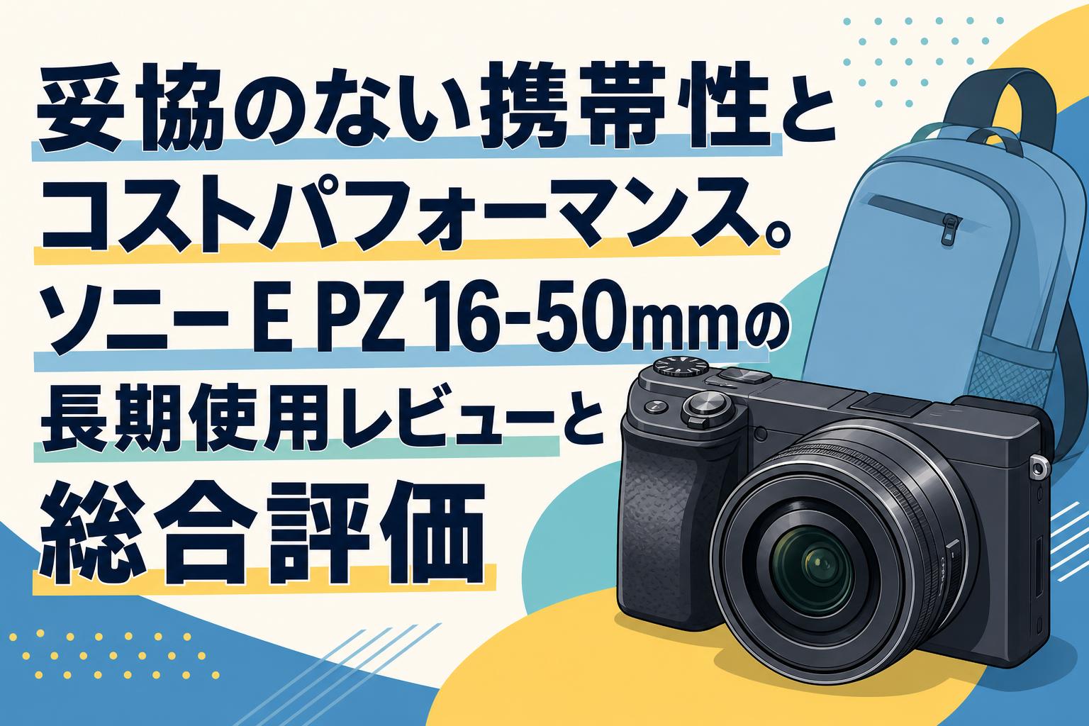 SONY ミラーレス一眼 E 16-50mm レンズ付き 妥協のない携帯性とコストパフォーマンス。ソニー E PZ 16-50mmの長期