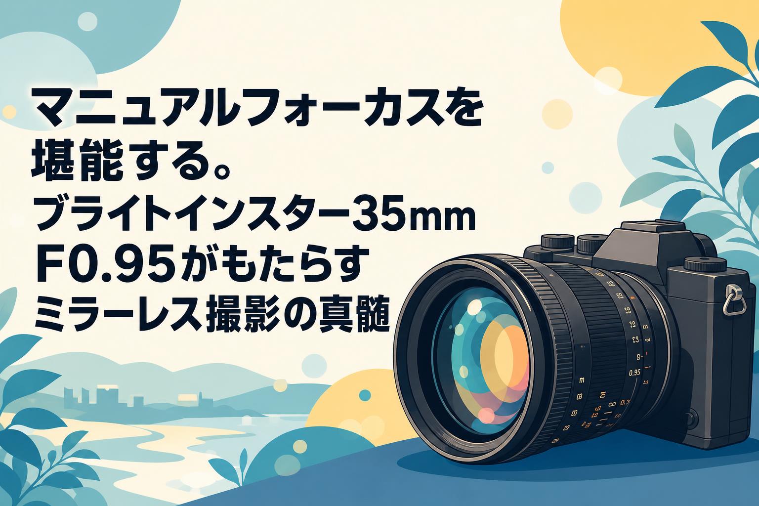 マニュアルフォーカスを堪能する。ブライトインスター35mm F0.95が