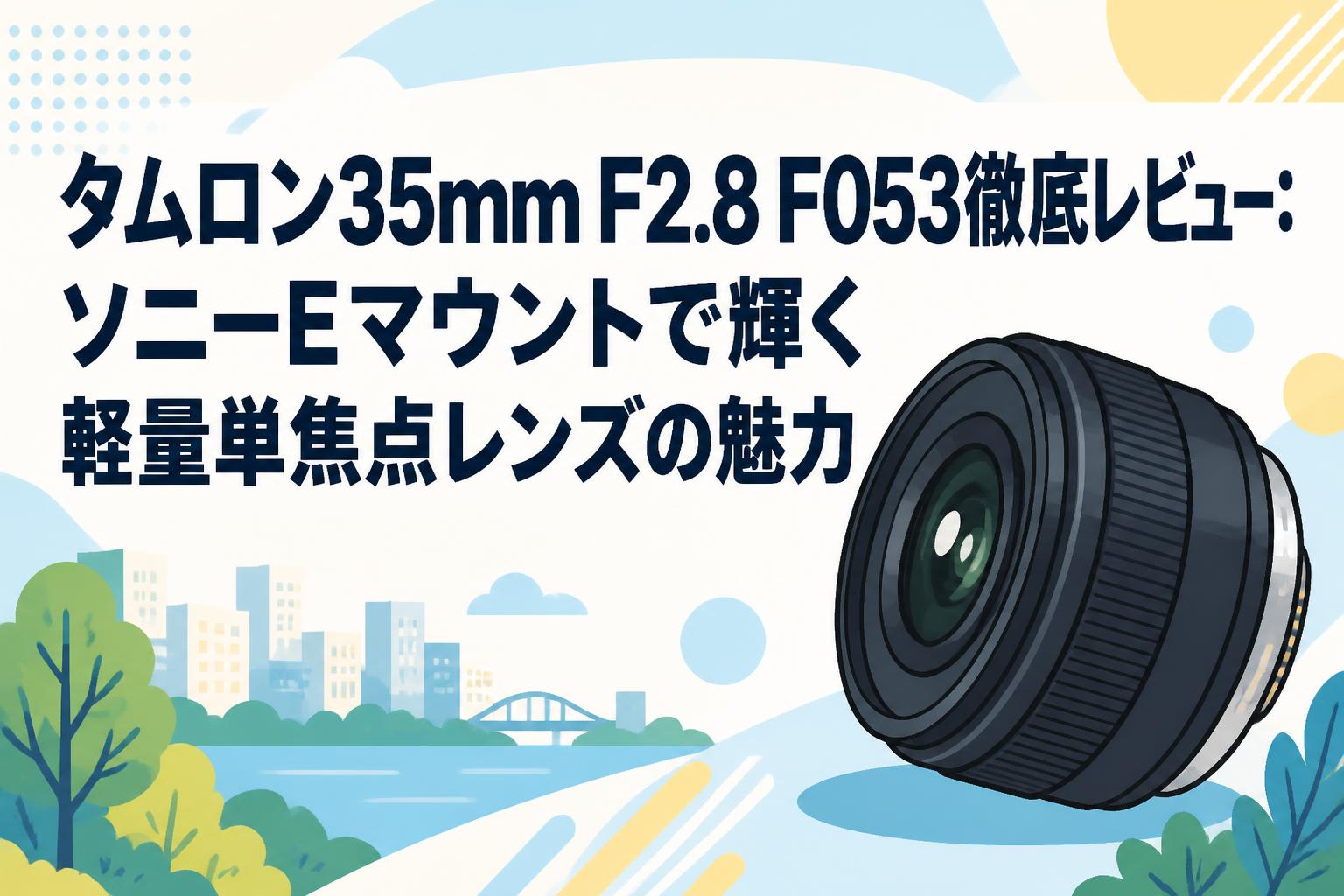 タムロン35mm F2.8 F053徹底レビュー：ソニーEマウントで輝く軽量単