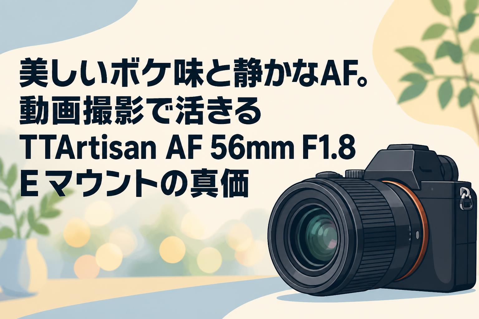美しいボケ味と静かなAF。動画撮影で活きるTTArtisan AF 56mm F1.8 E