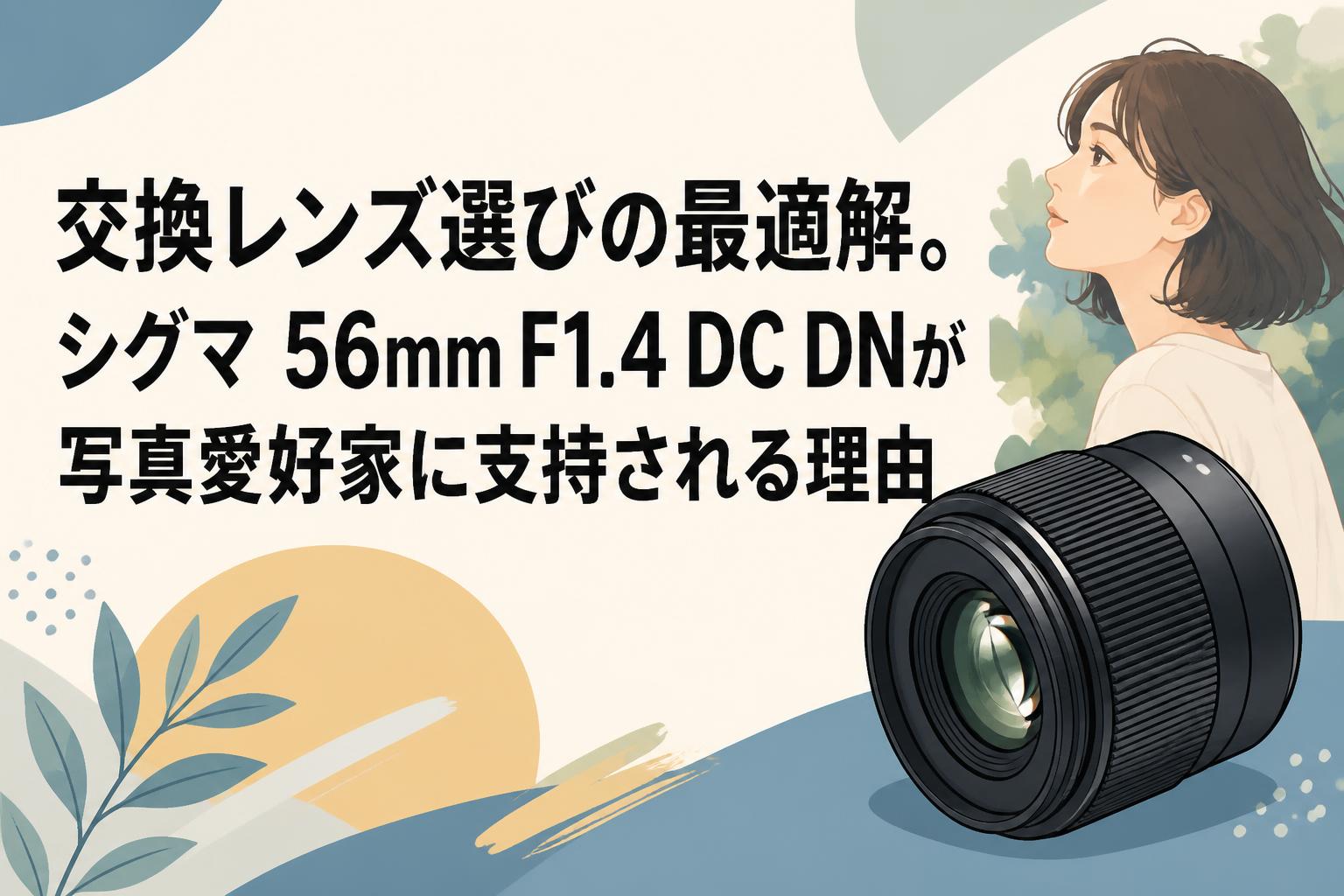 交換レンズ選びの最適解。シグマ 56mm F1.4 DC DNが写真愛好家に支持