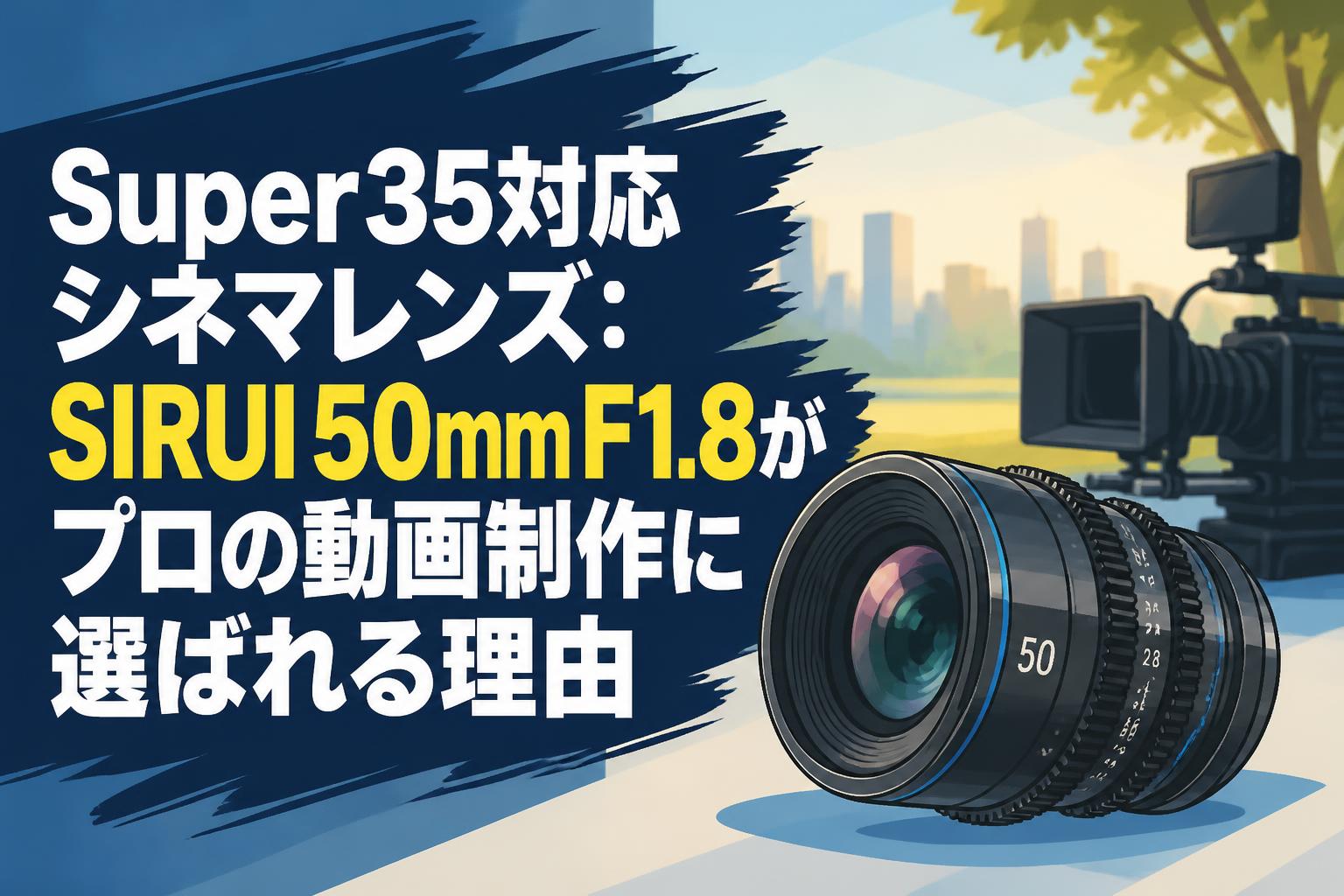 Super35対応シネマレンズ：SIRUI 50mm F1.8がプロの動画制作に選ばれる