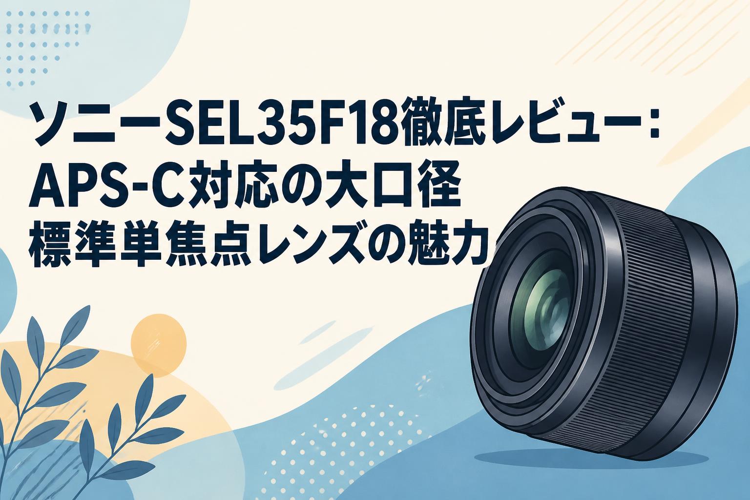 ソニーSEL35F18徹底レビュー：APS-C対応の大口径標準単焦点レンズの