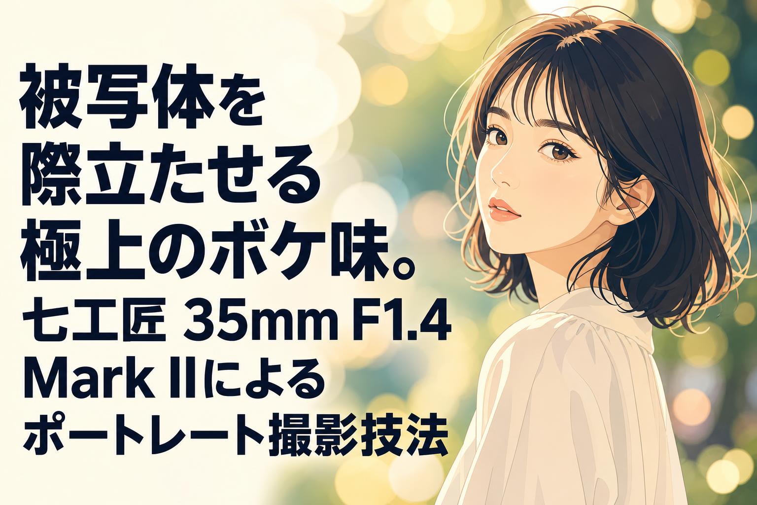 被写体を際立たせる極上のボケ味。七工匠 35mm F1.4 Mark IIによる