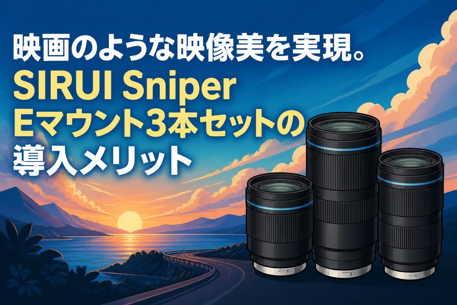 映画のような映像美を実現。SIRUI Sniper Eマウント3本セットの導入