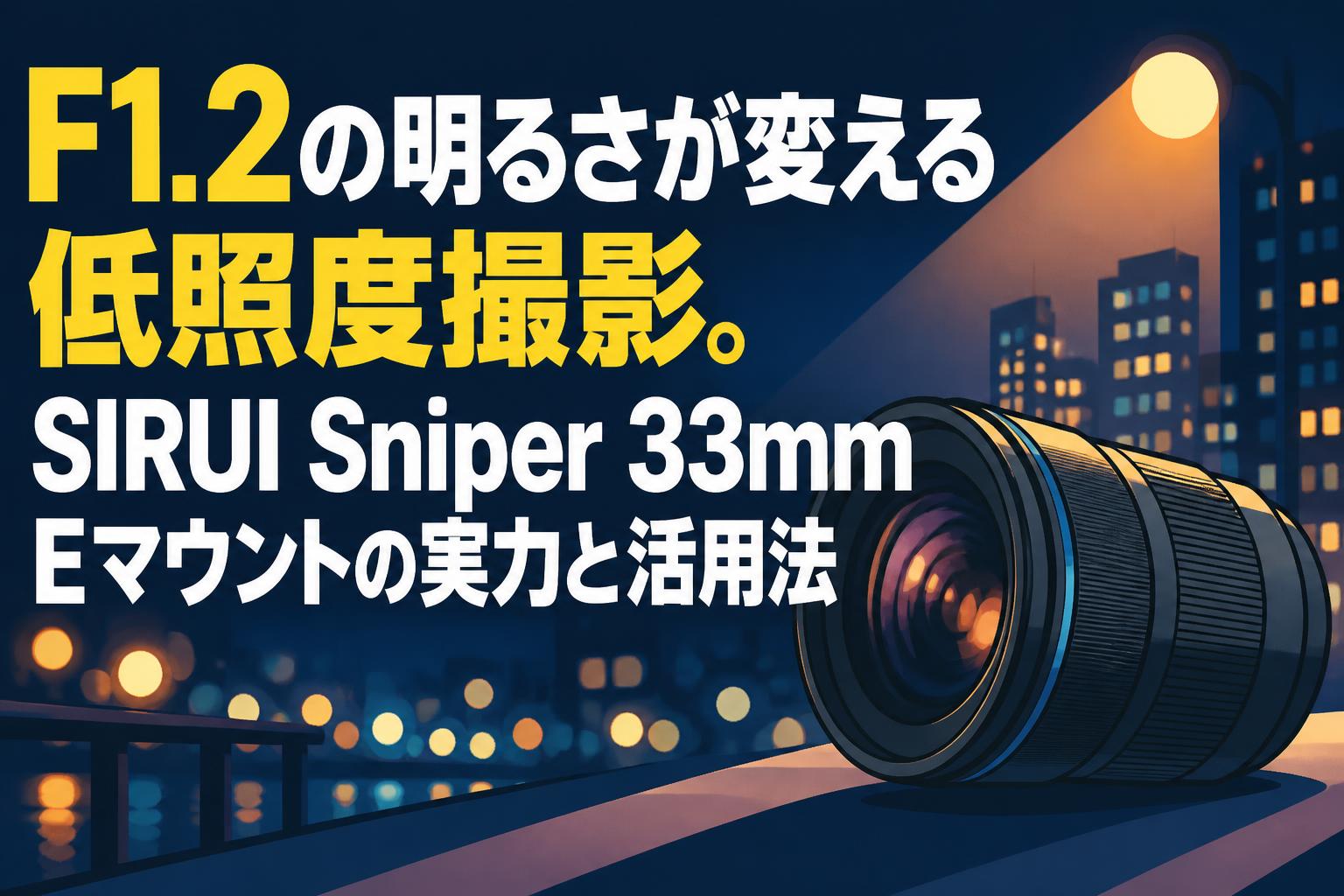F1.2の明るさが変える低照度撮影。SIRUI Sniper 33mm Eマウントの実力